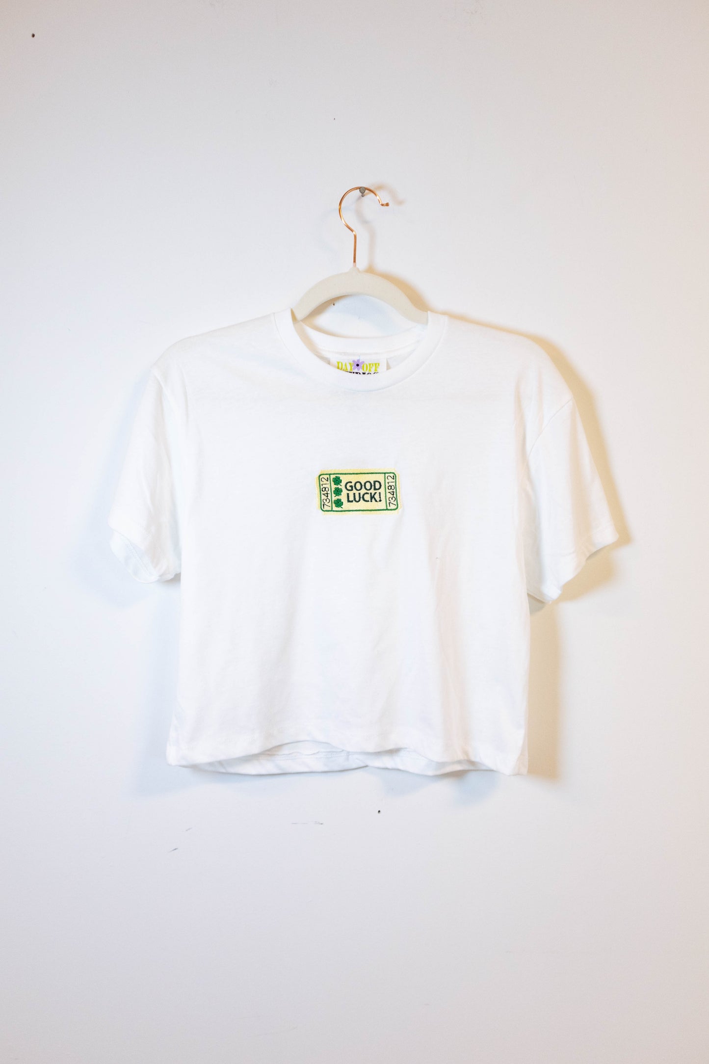 Good Luck Ticket Embroidered Tee