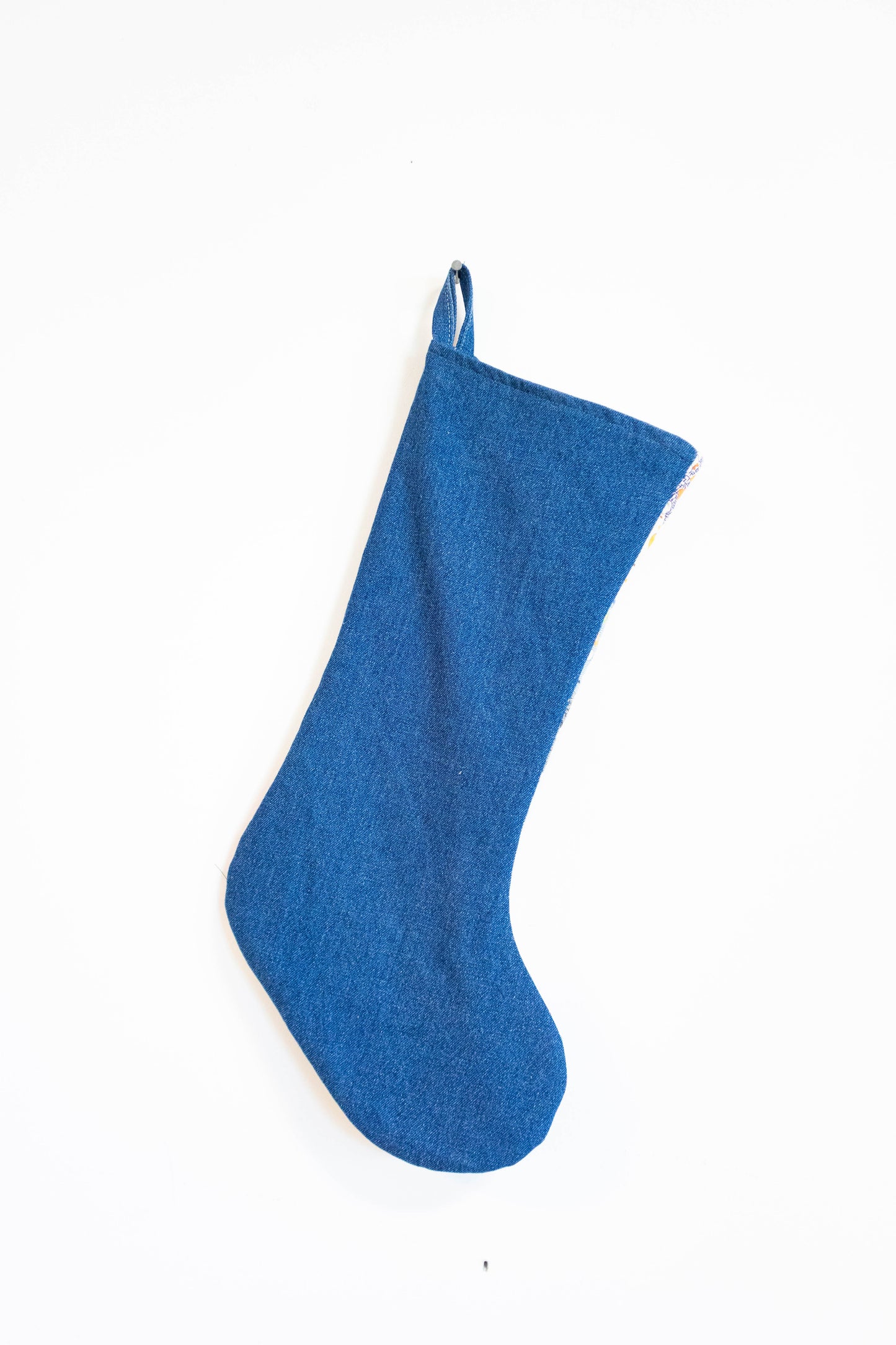 Upcycled Patchwork Quilt & Denim Christmas Stocking