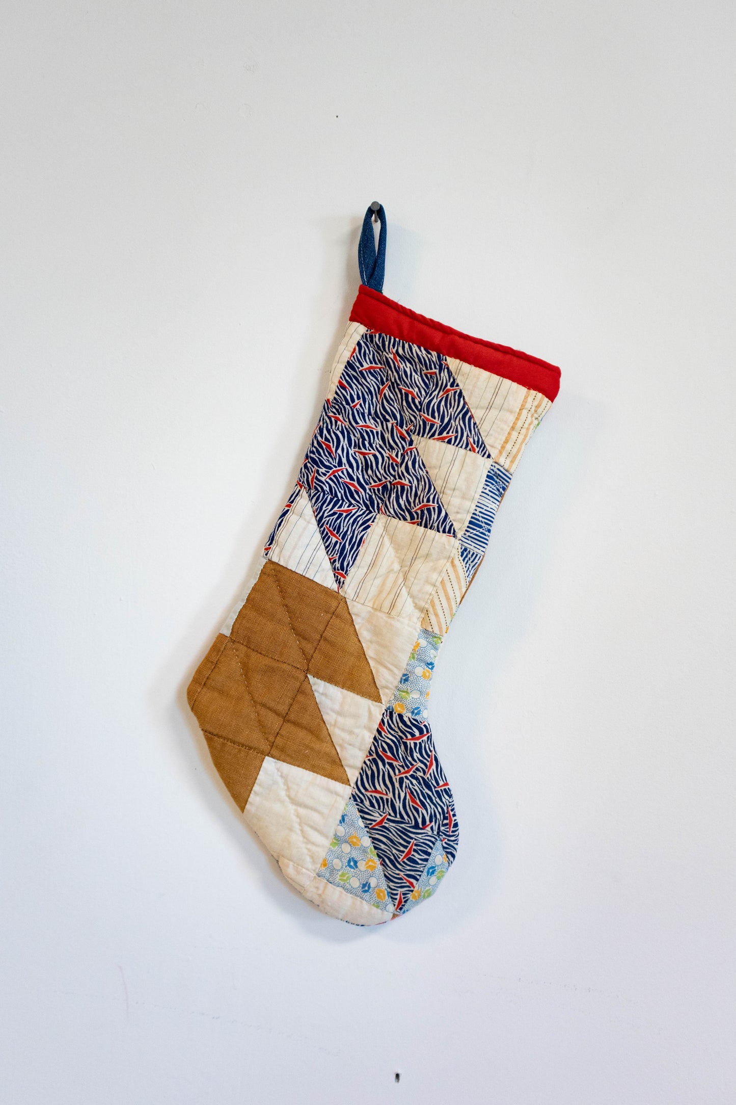 Upcycled Patchwork Quilt Christmas Stocking