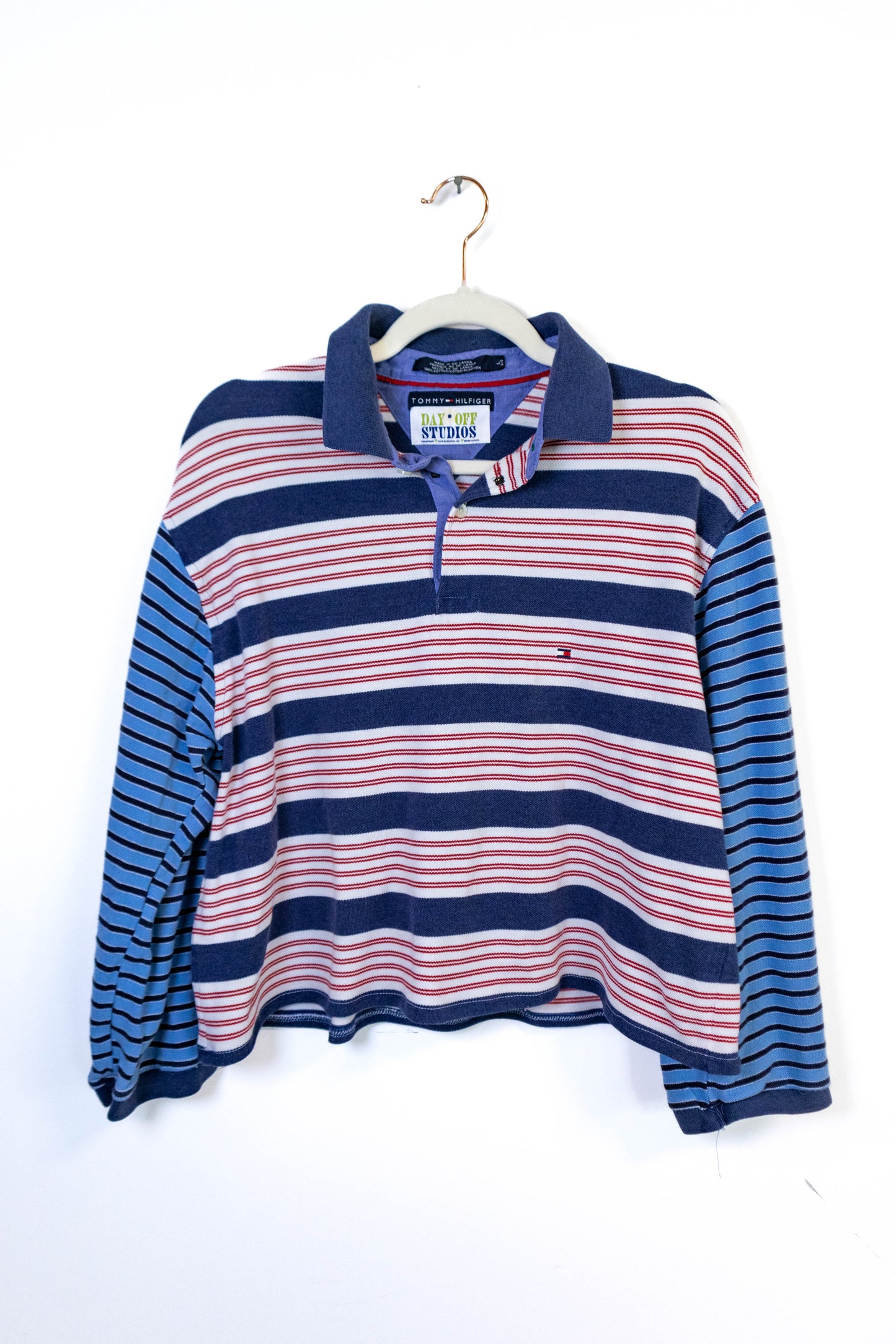 Upcycled Tommy Hilfiger Colorblock Polo - M/L