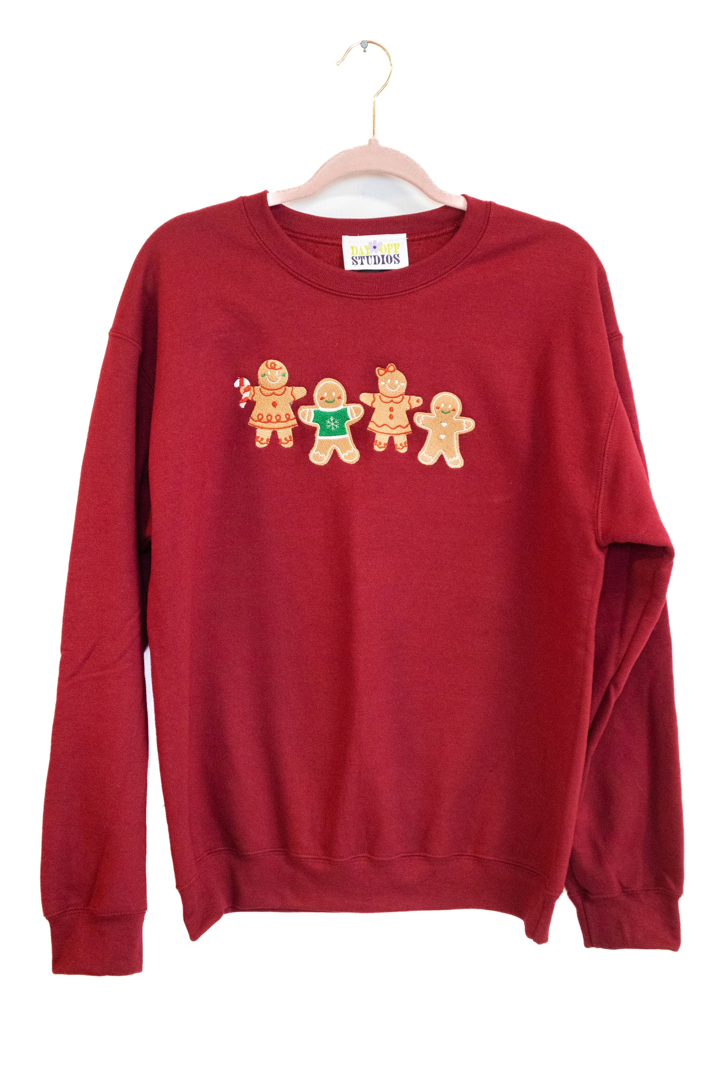 Gingerbread Embroidered Crewneck - Medium