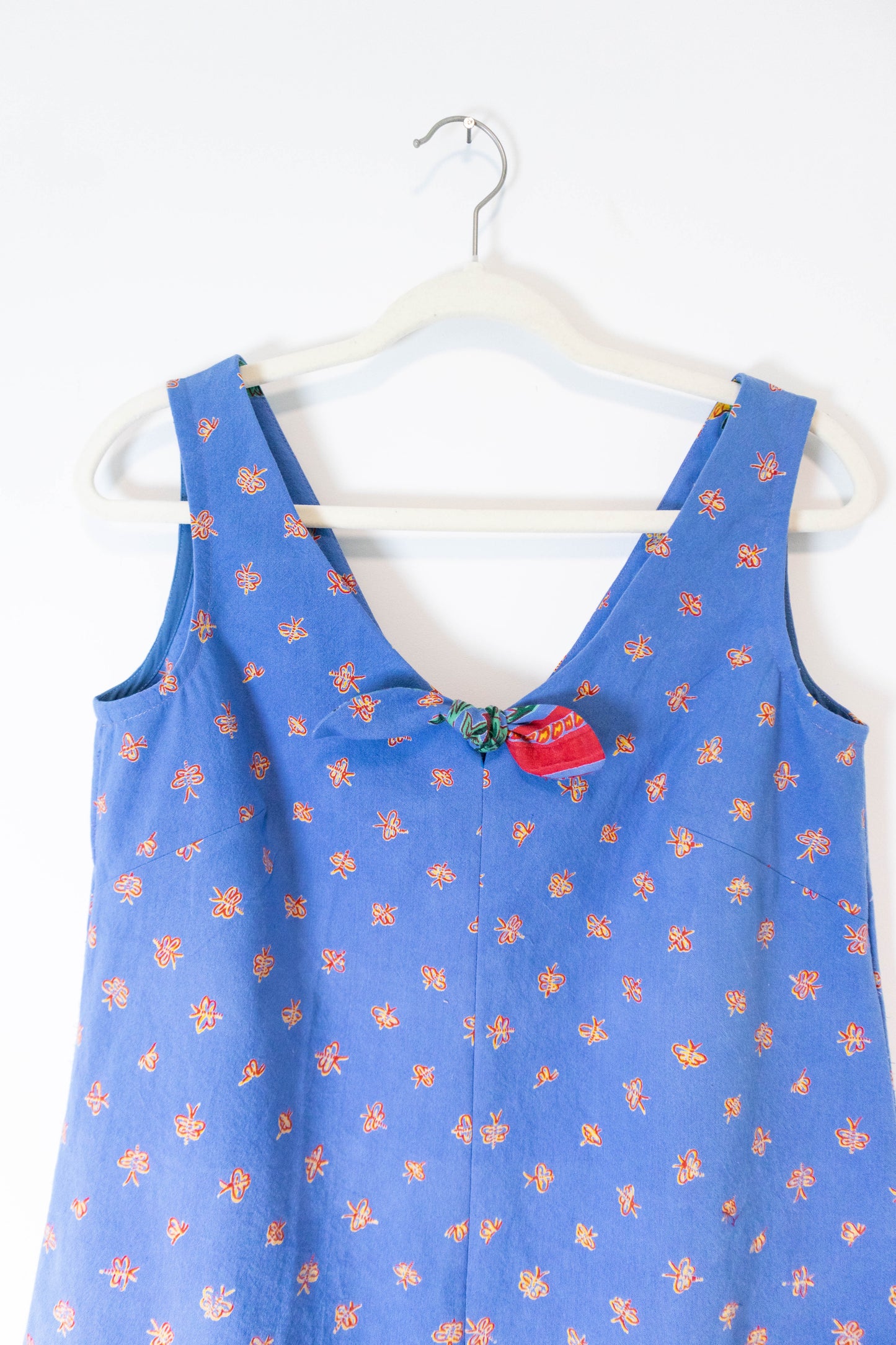 Upcycled Tablecloth Tie-Front Dress