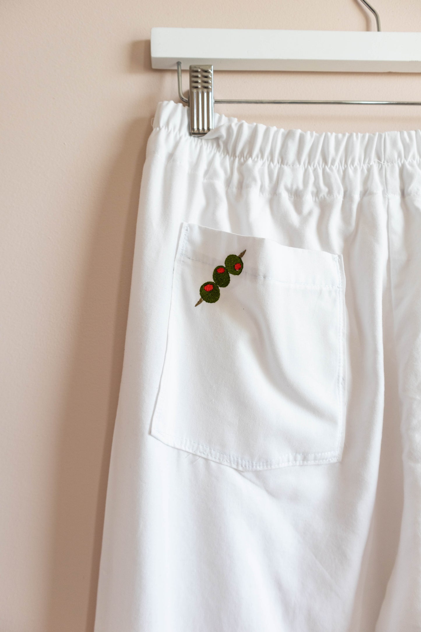 Upcycled Embroidered Martini Wide-Leg Pants