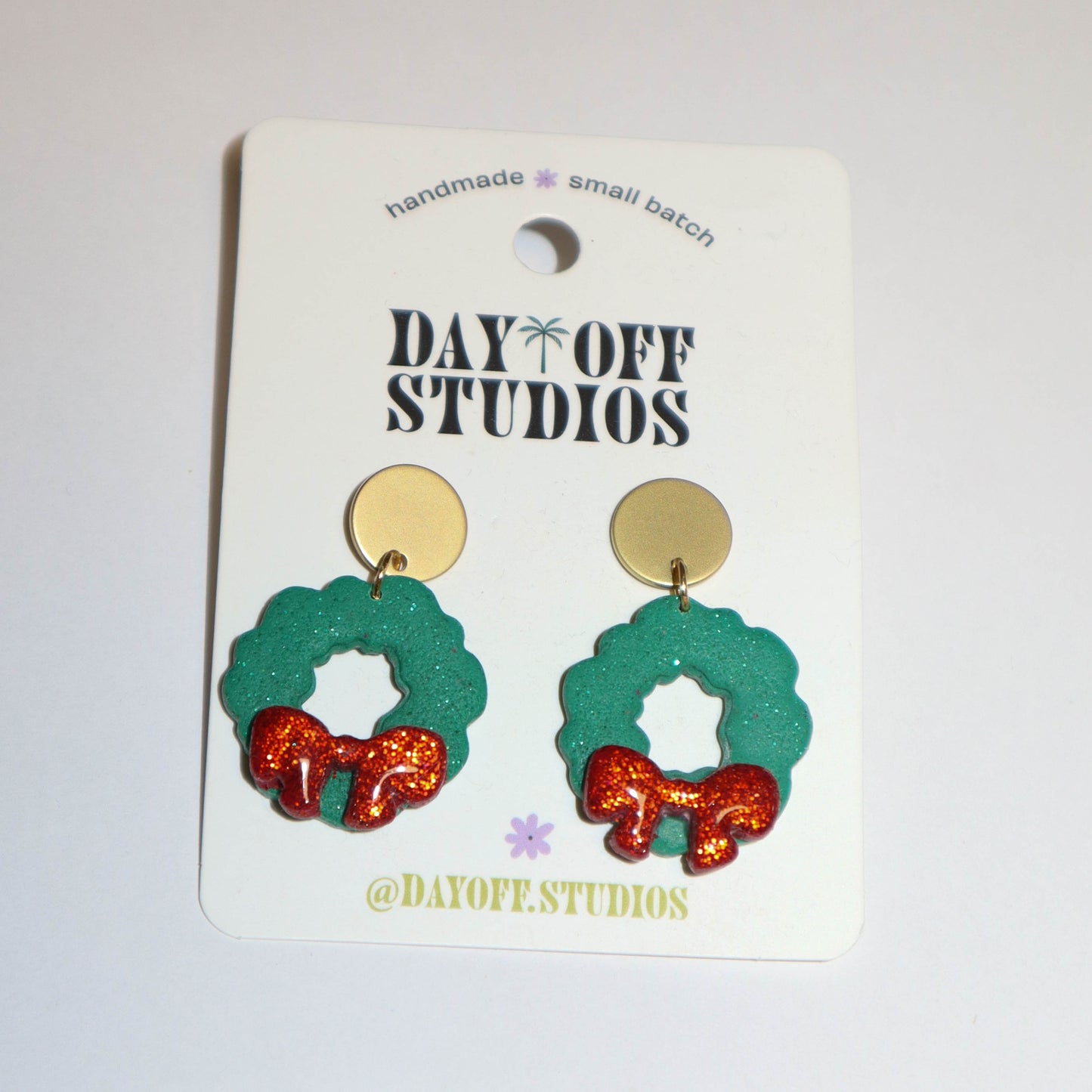 Holiday Wreath Earrings
