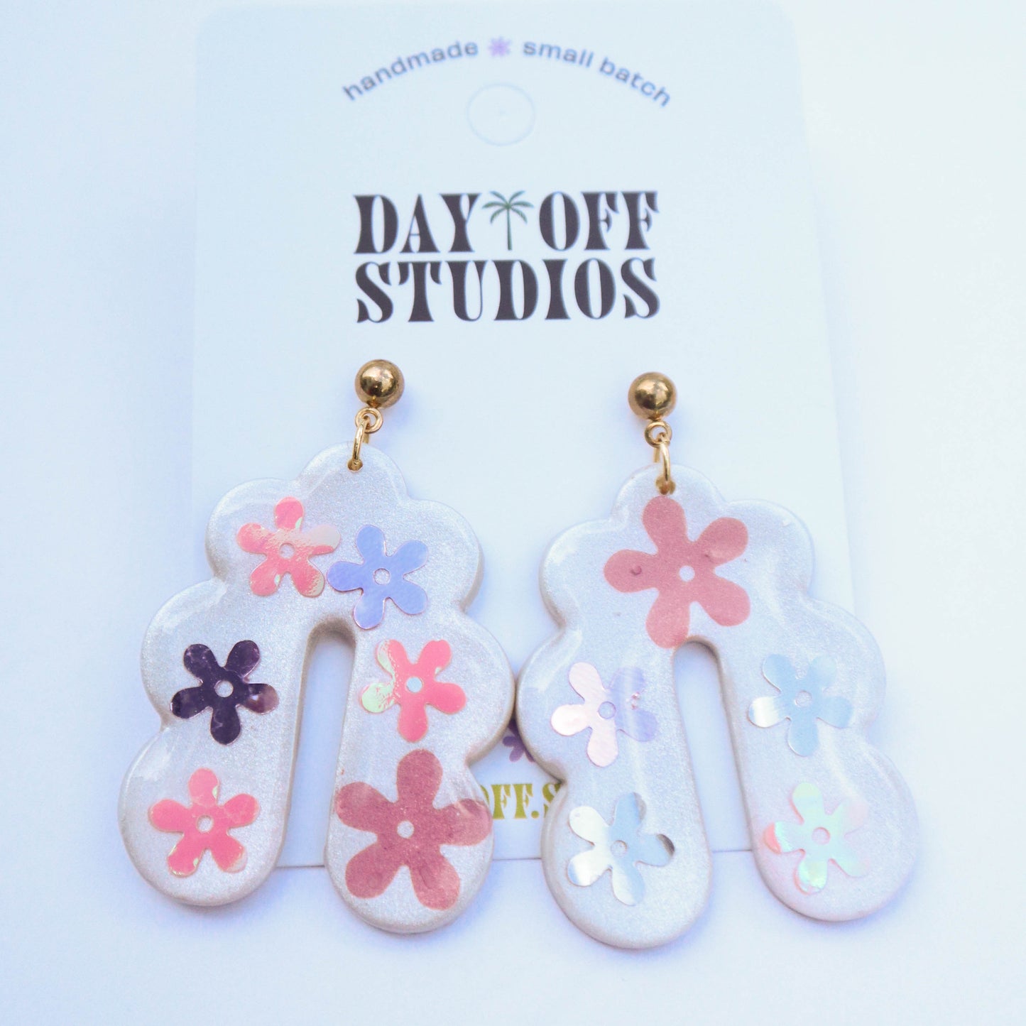 Flower Confetti Earrings