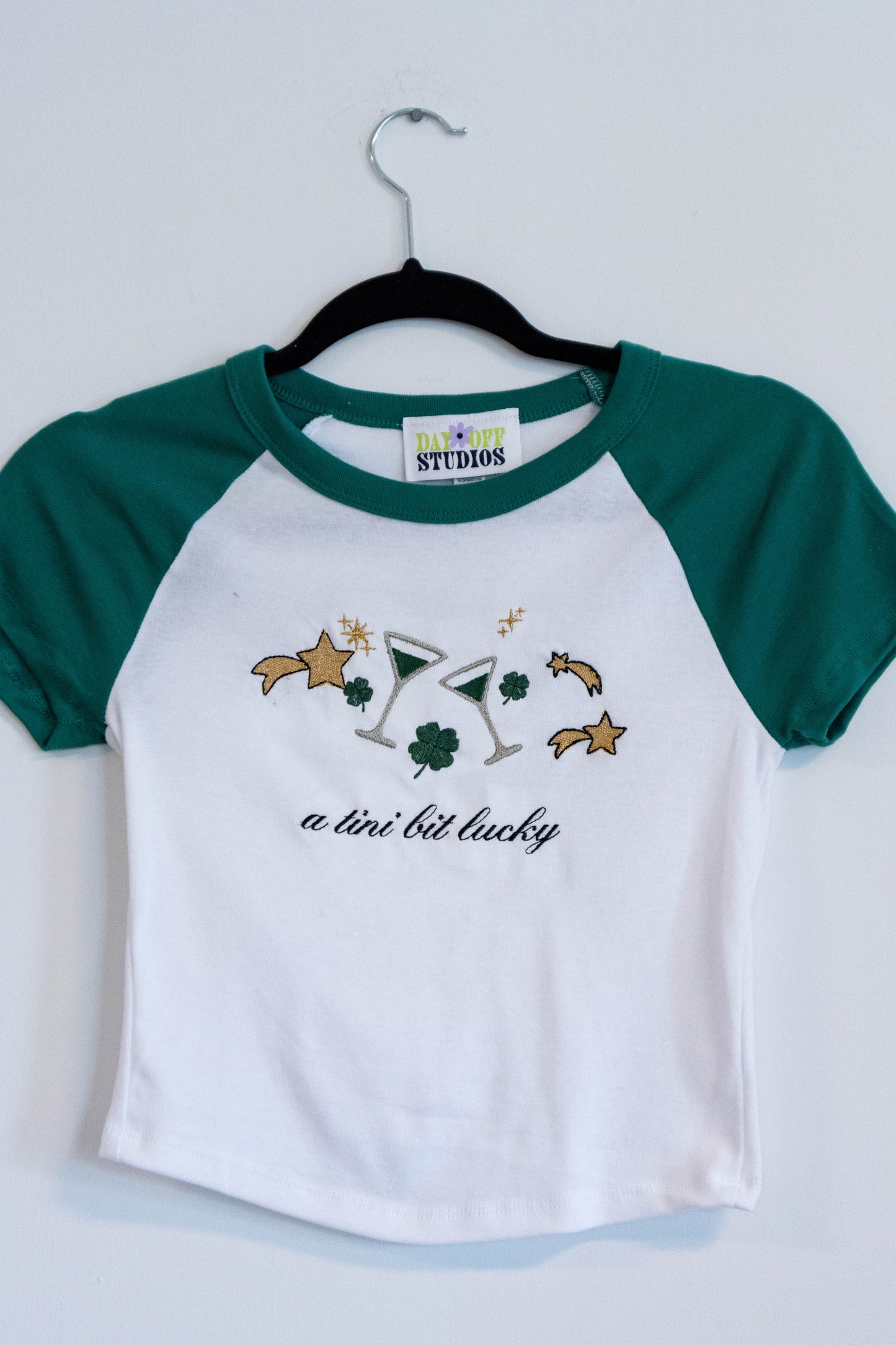 "A Tini Bit Lucky" Raglan Tee - Small