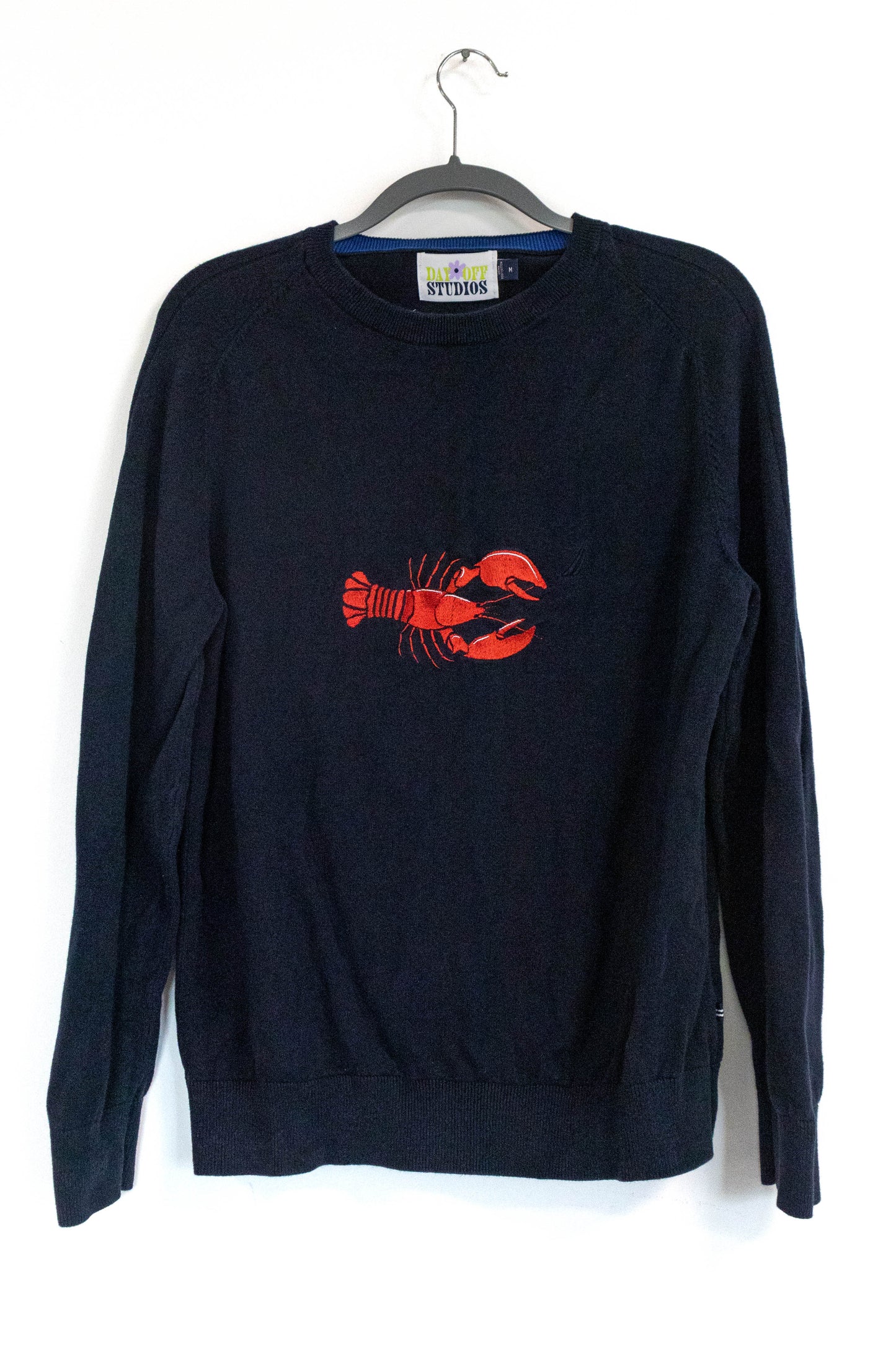 Upcycled Nautica Lobster Sweater – Navy