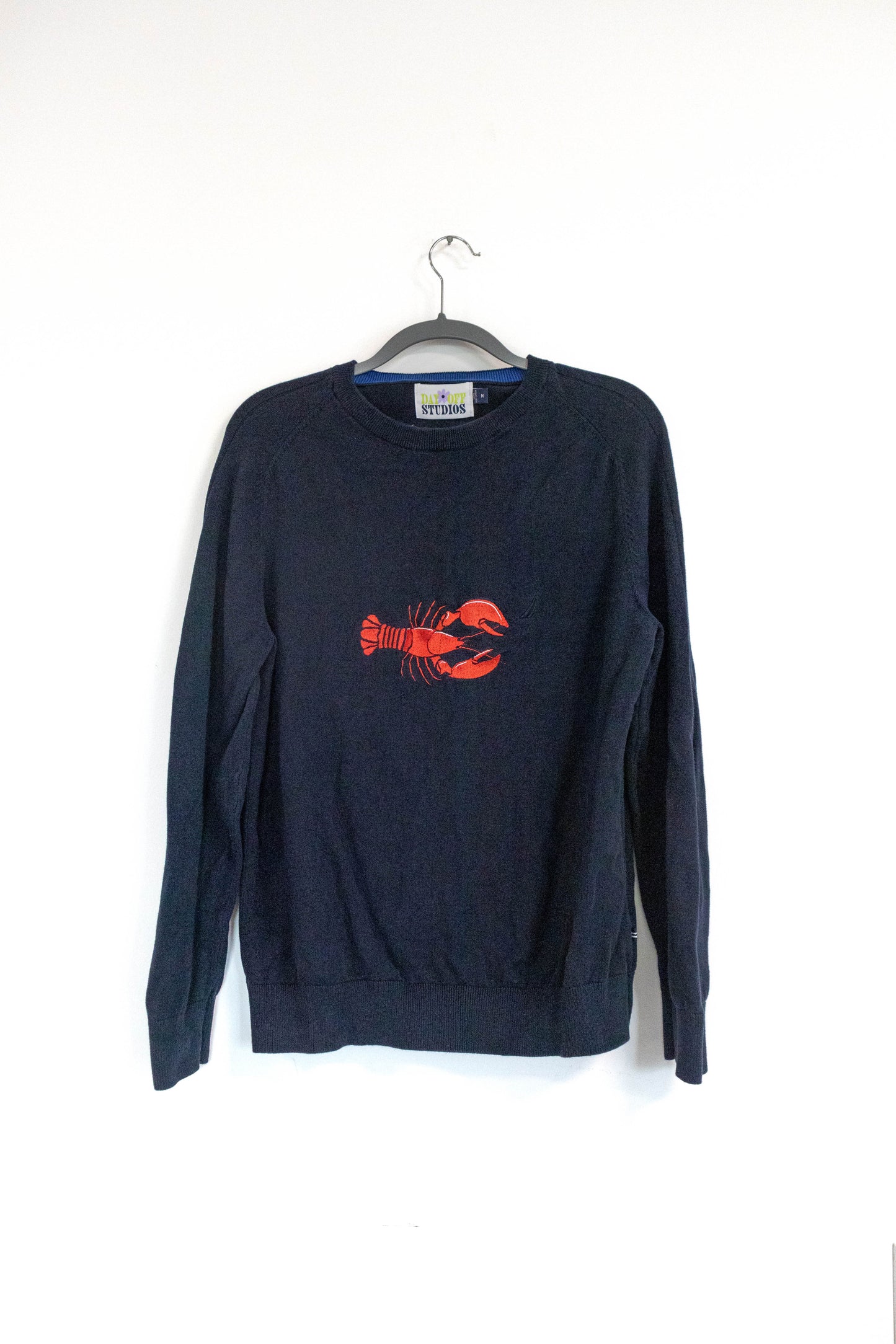 Upcycled Nautica Lobster Sweater – Navy