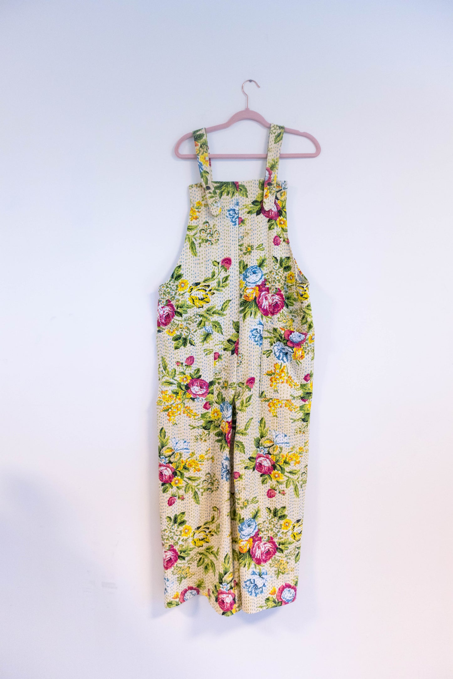 Upcyled Floral Quilt Dungarees