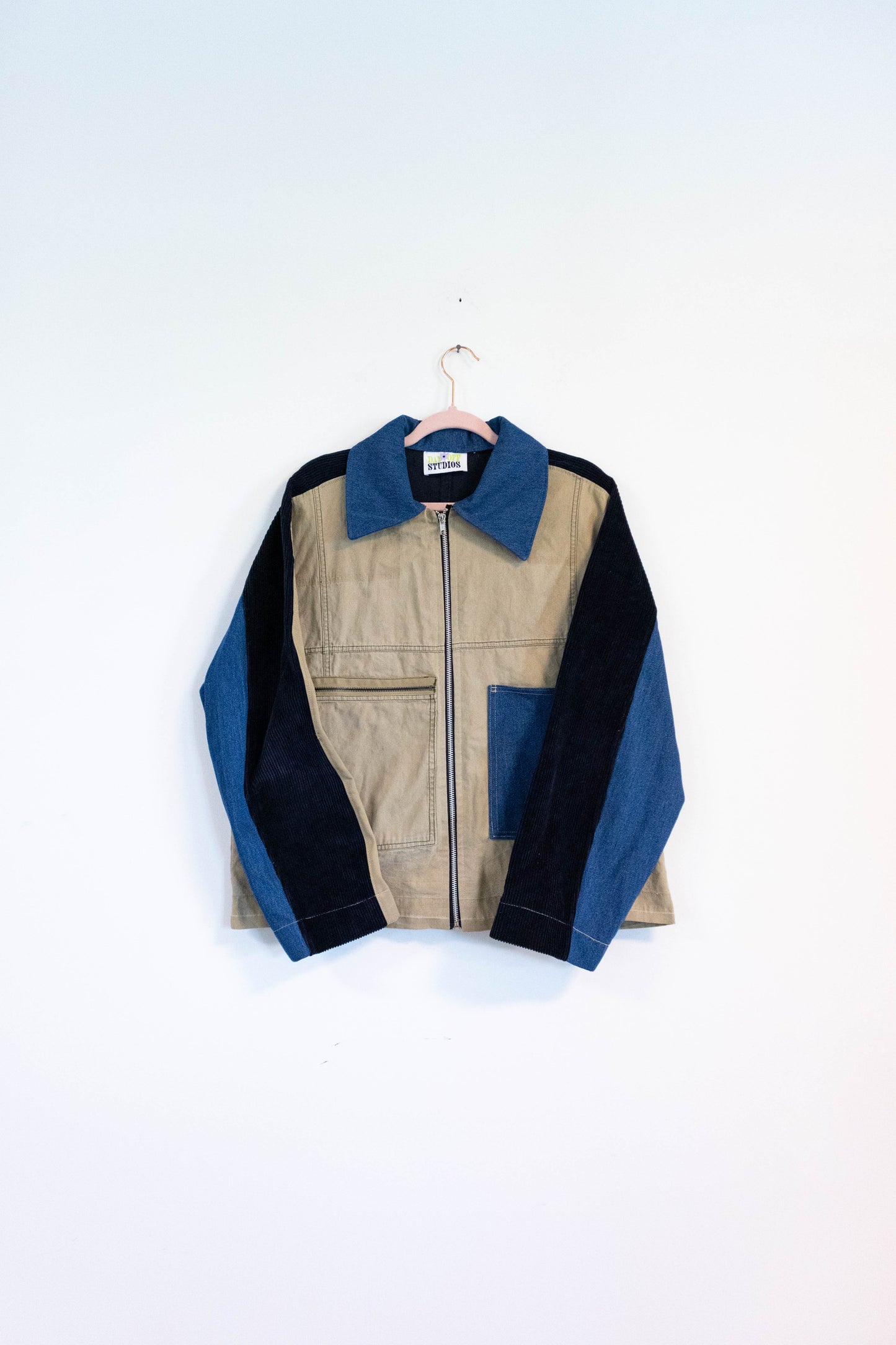 Reworked Cargo + Denim Chore Coat