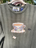 Tea Time Appliqué Sweater