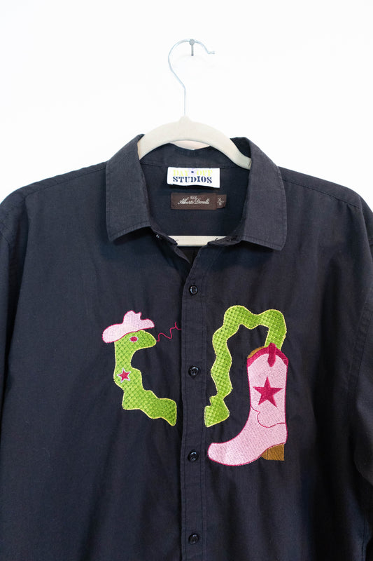 Western Snake Button Down