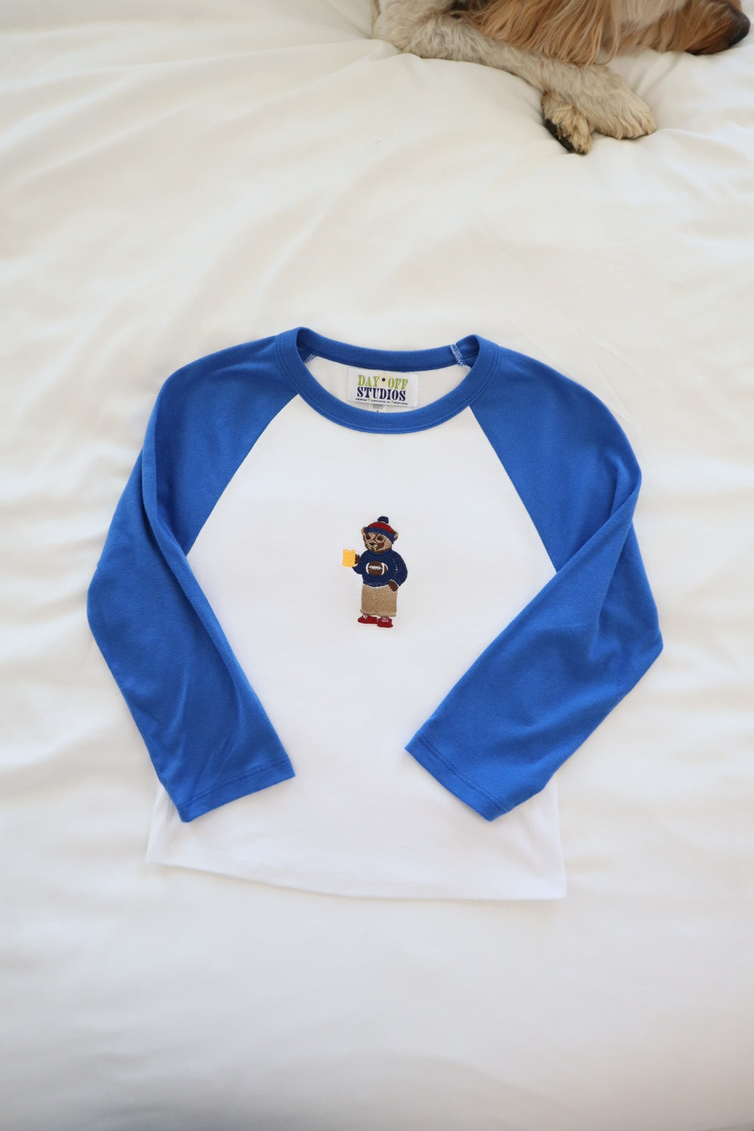 Embroidered Beer Bear Raglan Tee