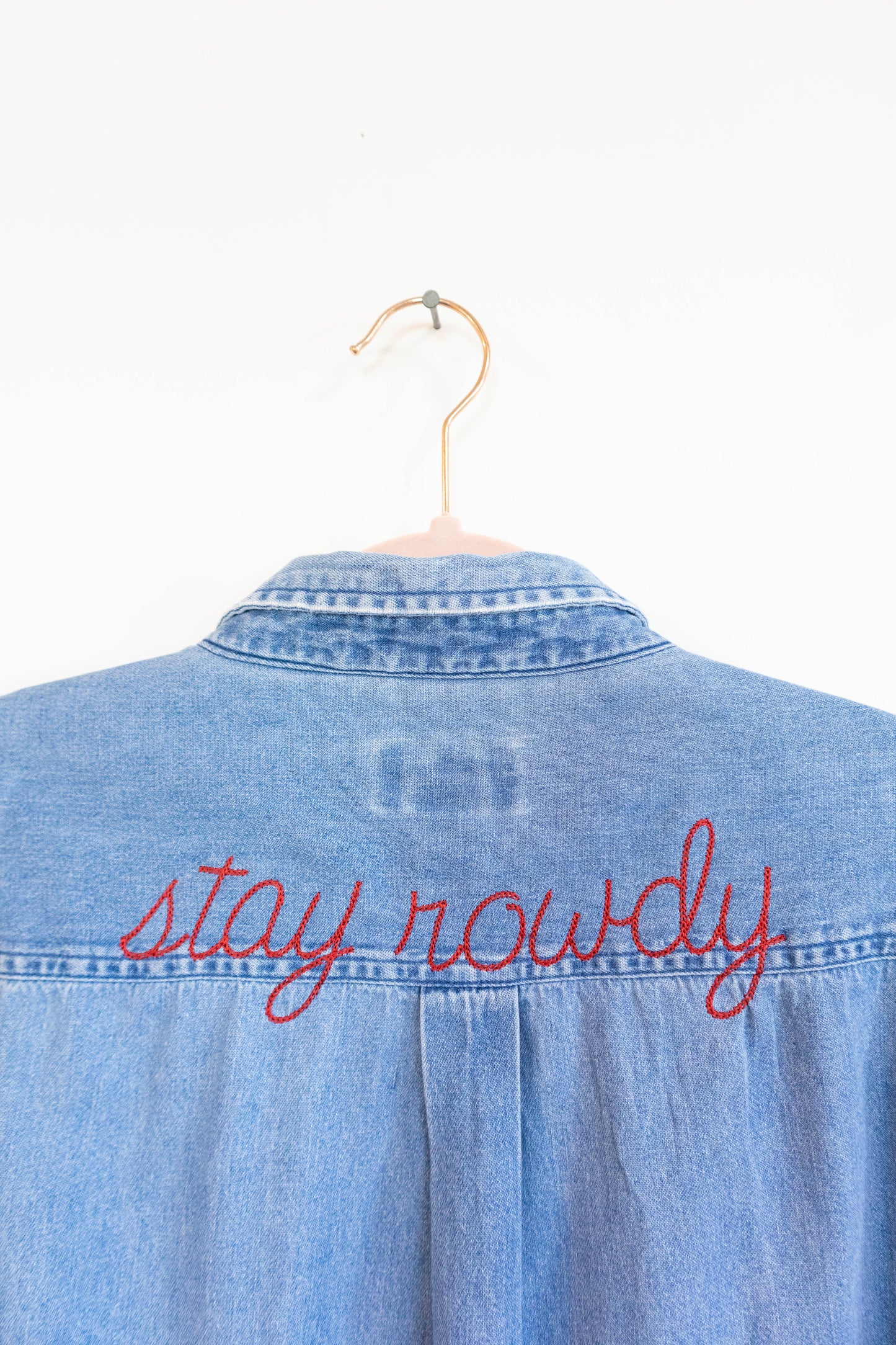 Stay Rowdy Denim Shirt - XL