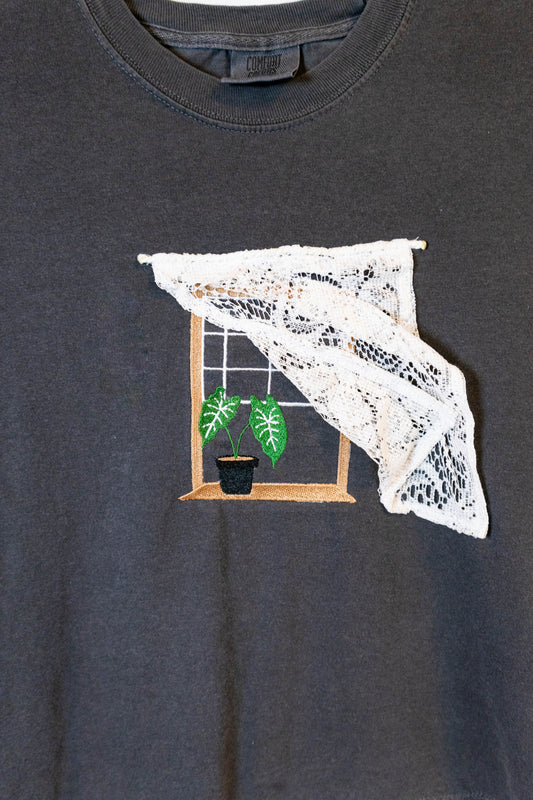 Lace Appliqué Window Shirt - Medium