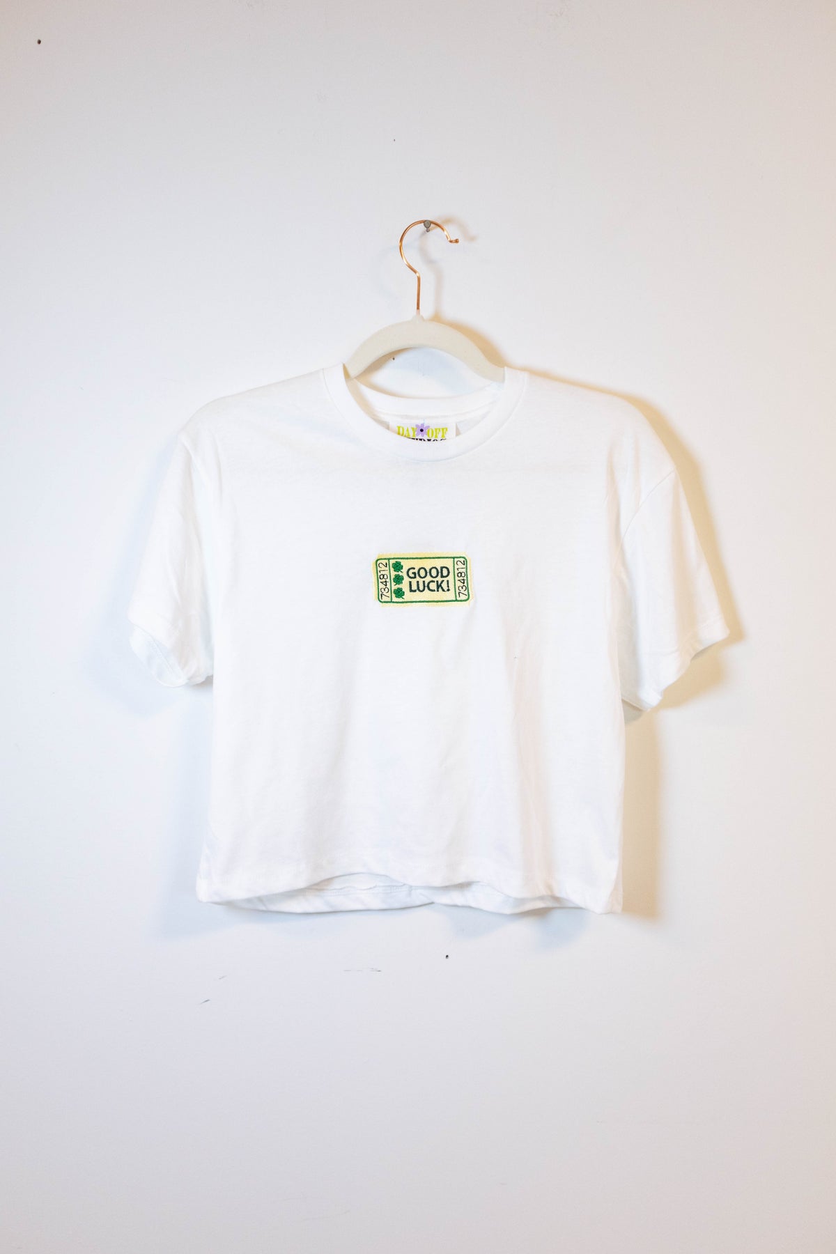 Good Luck Ticket Embroidered Tee
