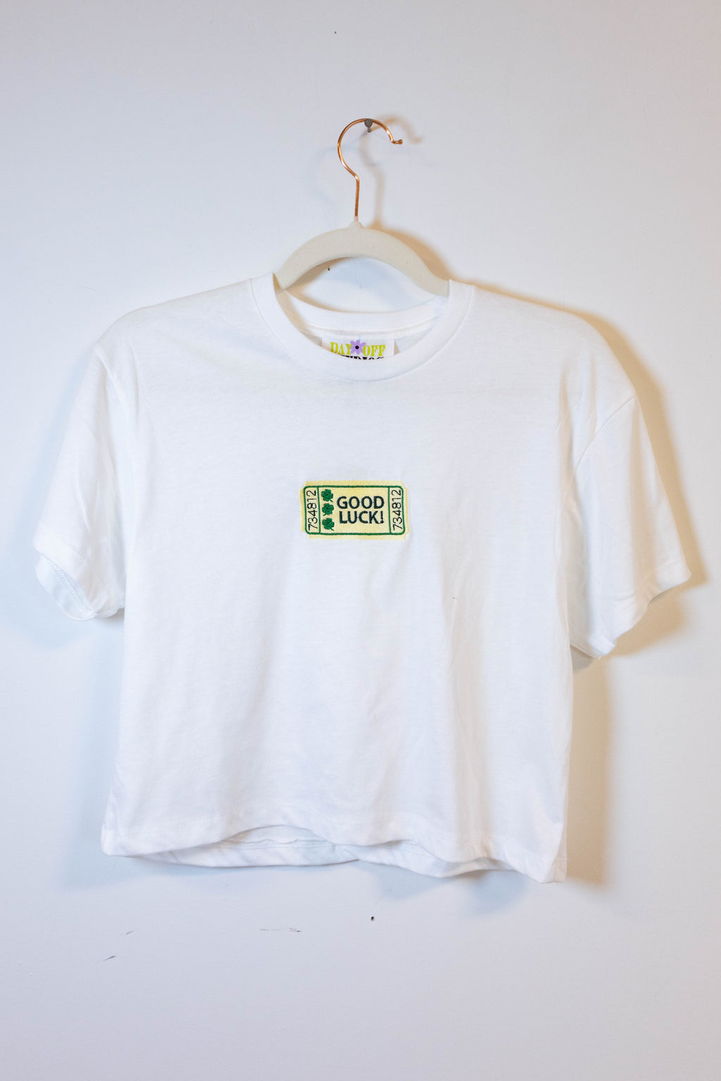 Good Luck Ticket Embroidered Tee