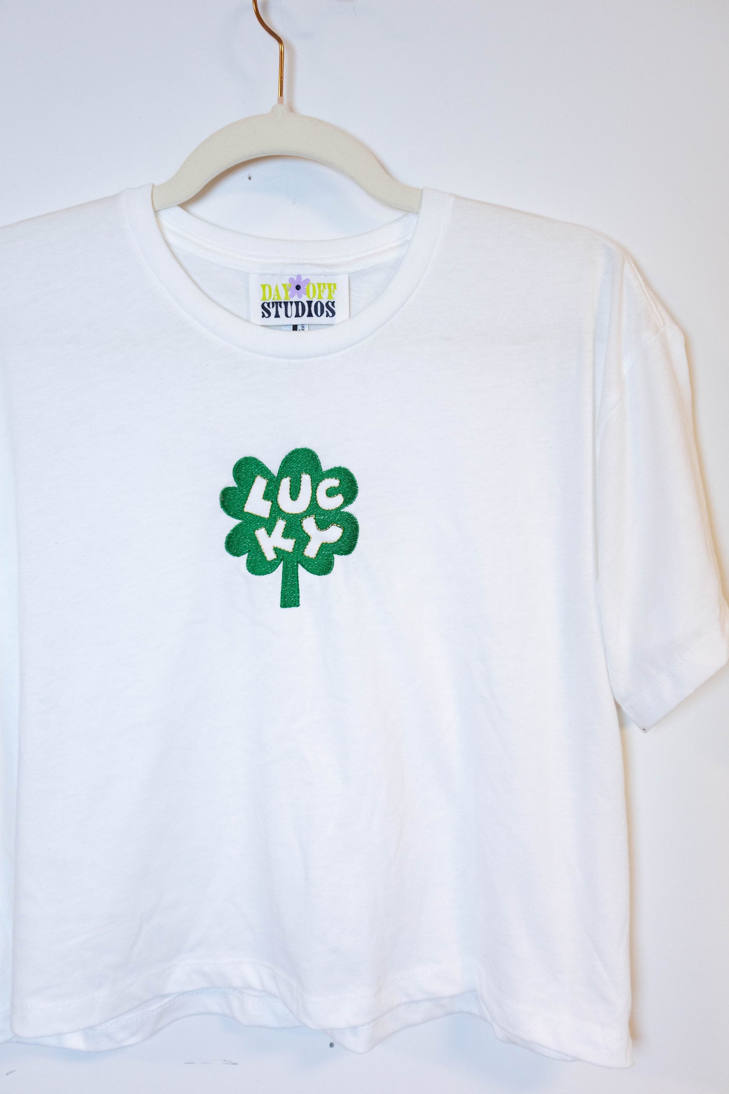 Lucky Clover Embroidered Tee