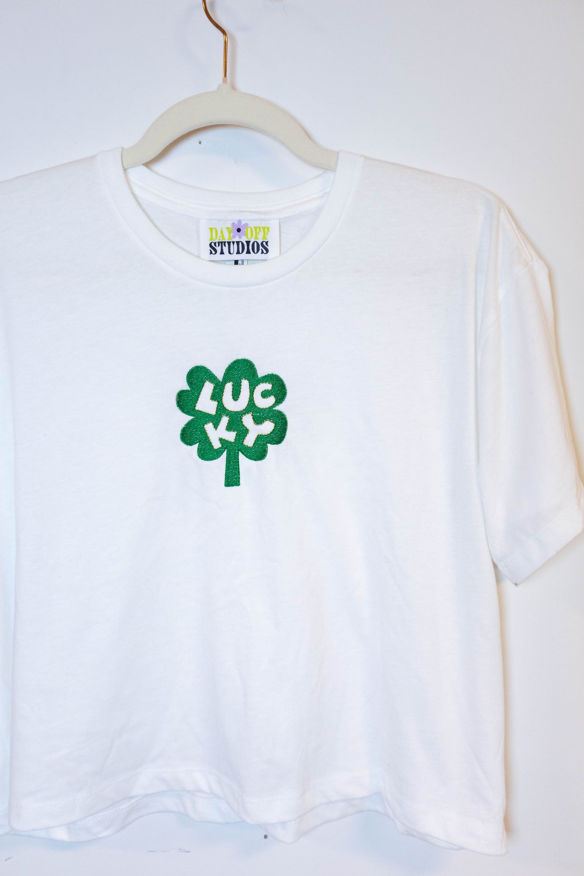 Lucky Clover Embroidered Tee