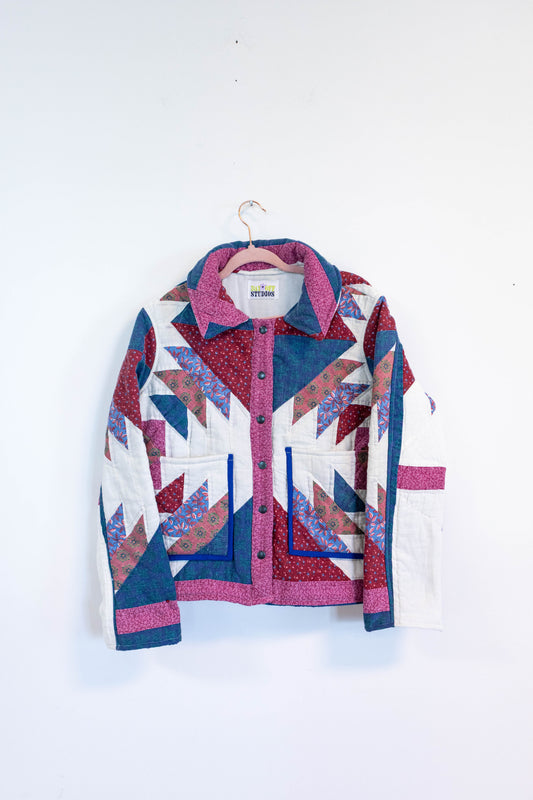 Upcycled Geometric Quilt Jacket