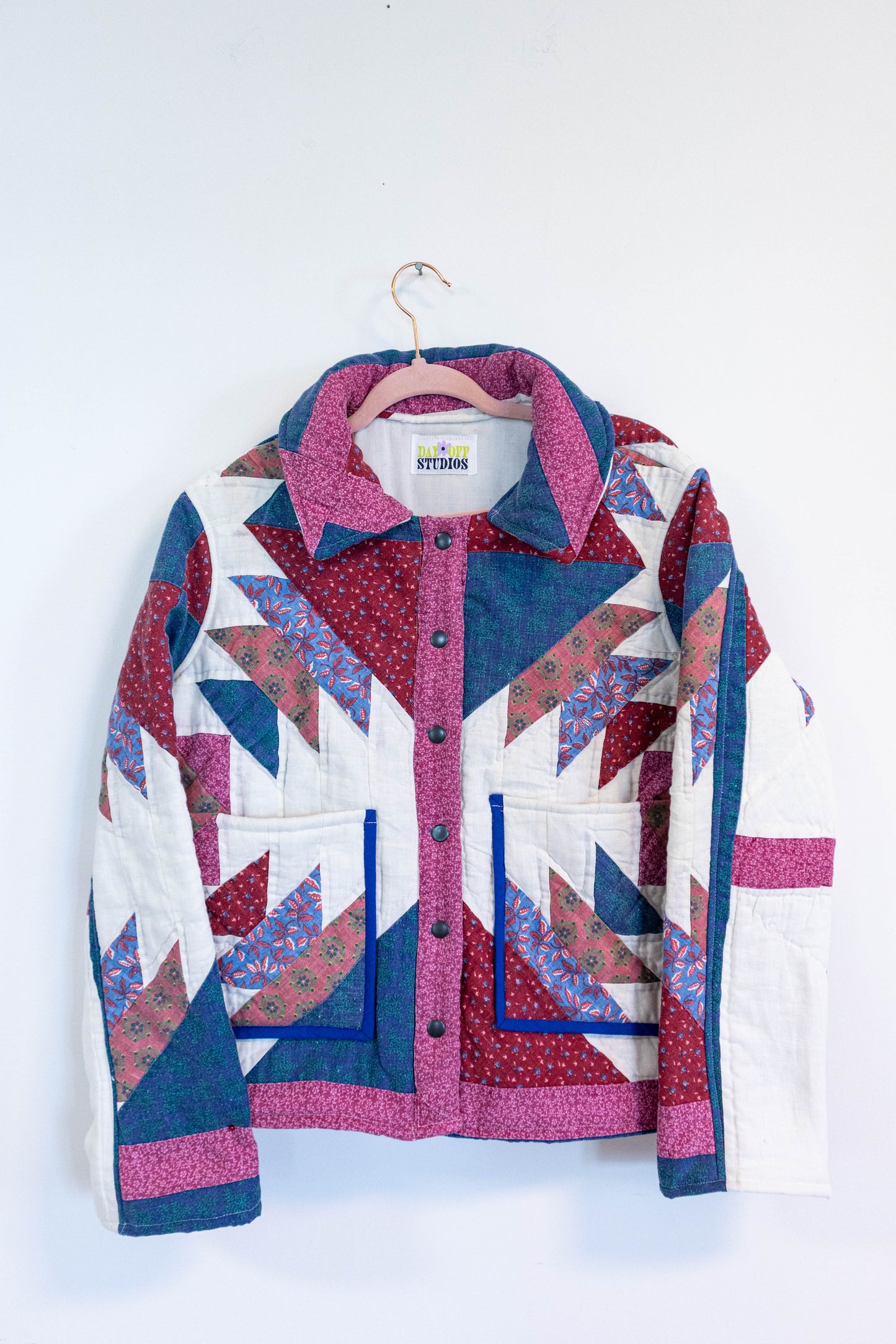 Upcycled Geometric Quilt Jacket