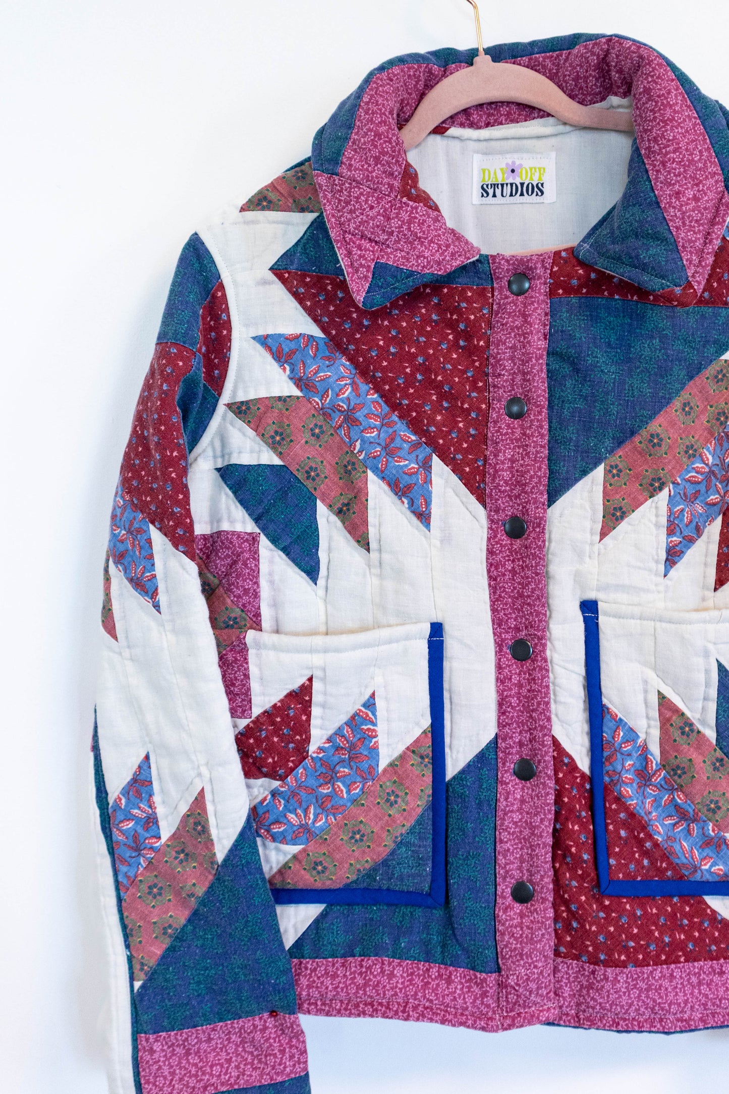 Upcycled Geometric Quilt Jacket