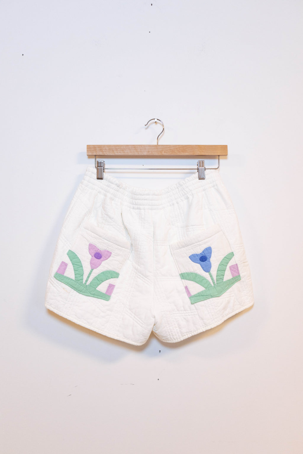 Upcycled Quilt Appliqué Shorts