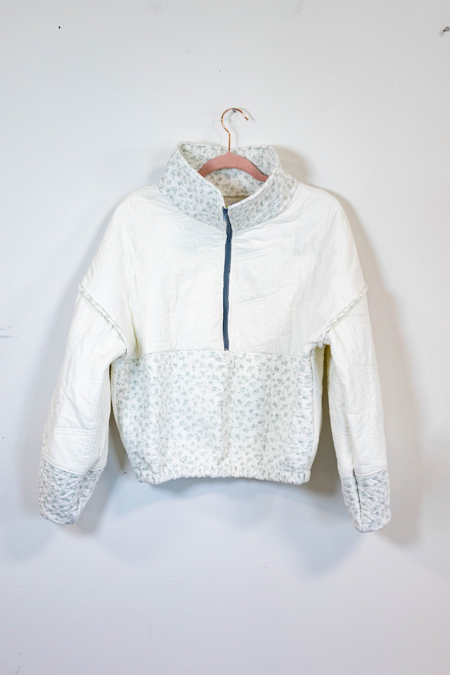 Upcycled Vintage Quilt Cropped Pullover