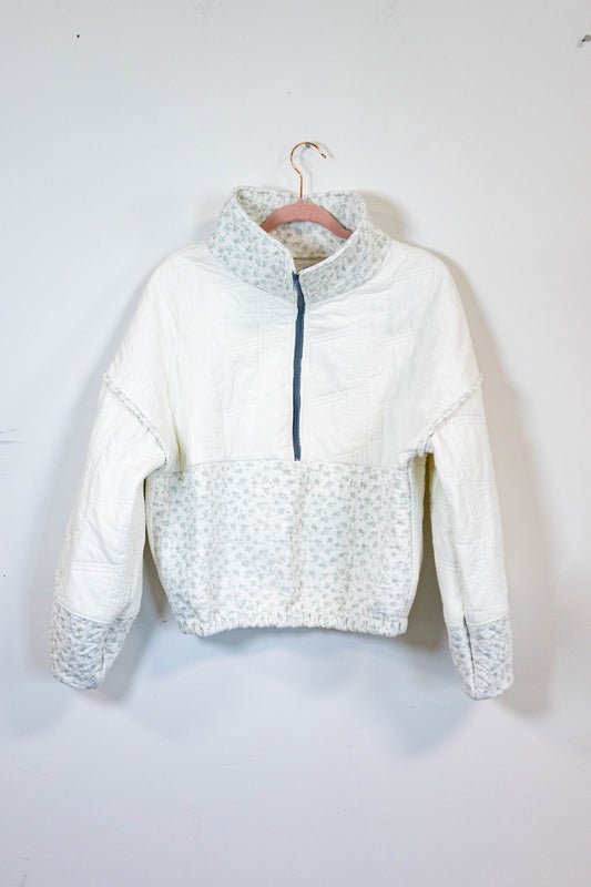 Upcycled Vintage Quilt Cropped Pullover