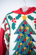 Upcycled Christmas Quilt Hoodie