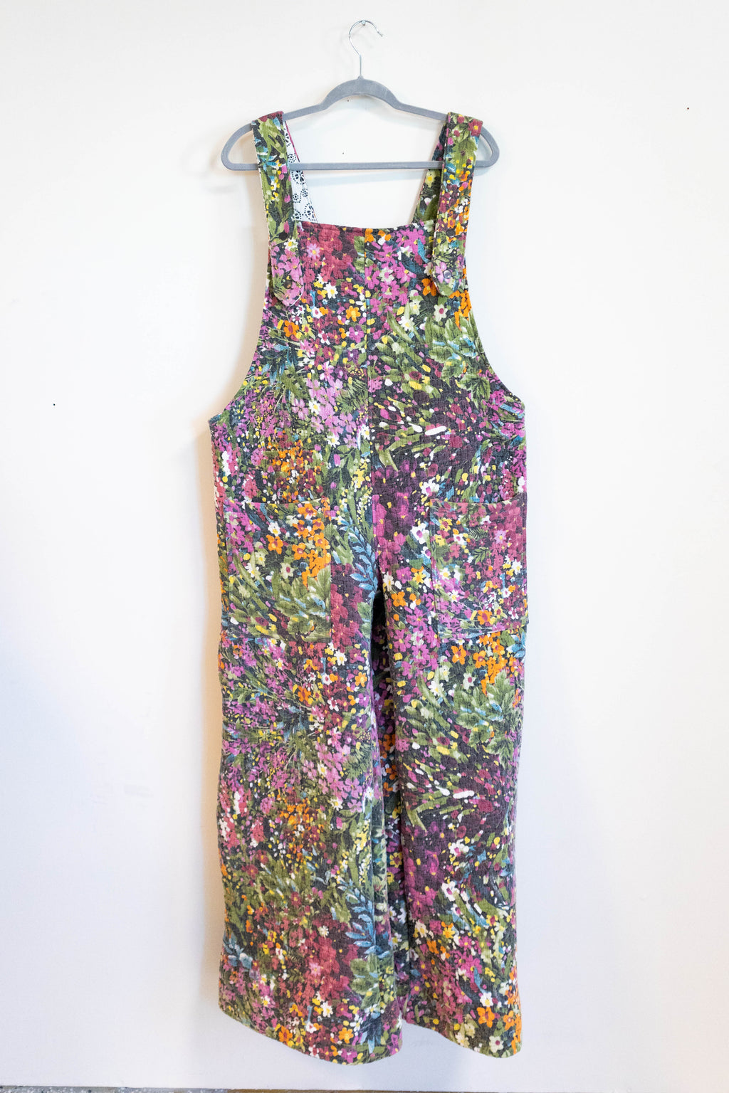 Purple Monet Overalls — Upcycled Quilt