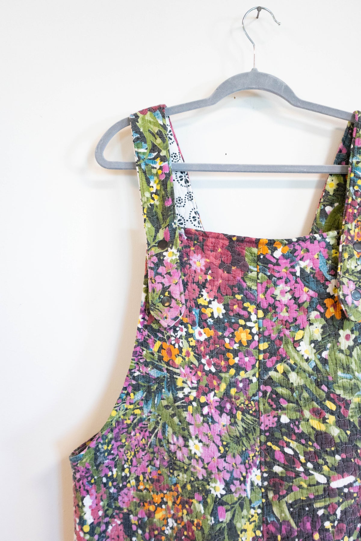 Purple Monet Overalls — Upcycled Quilt