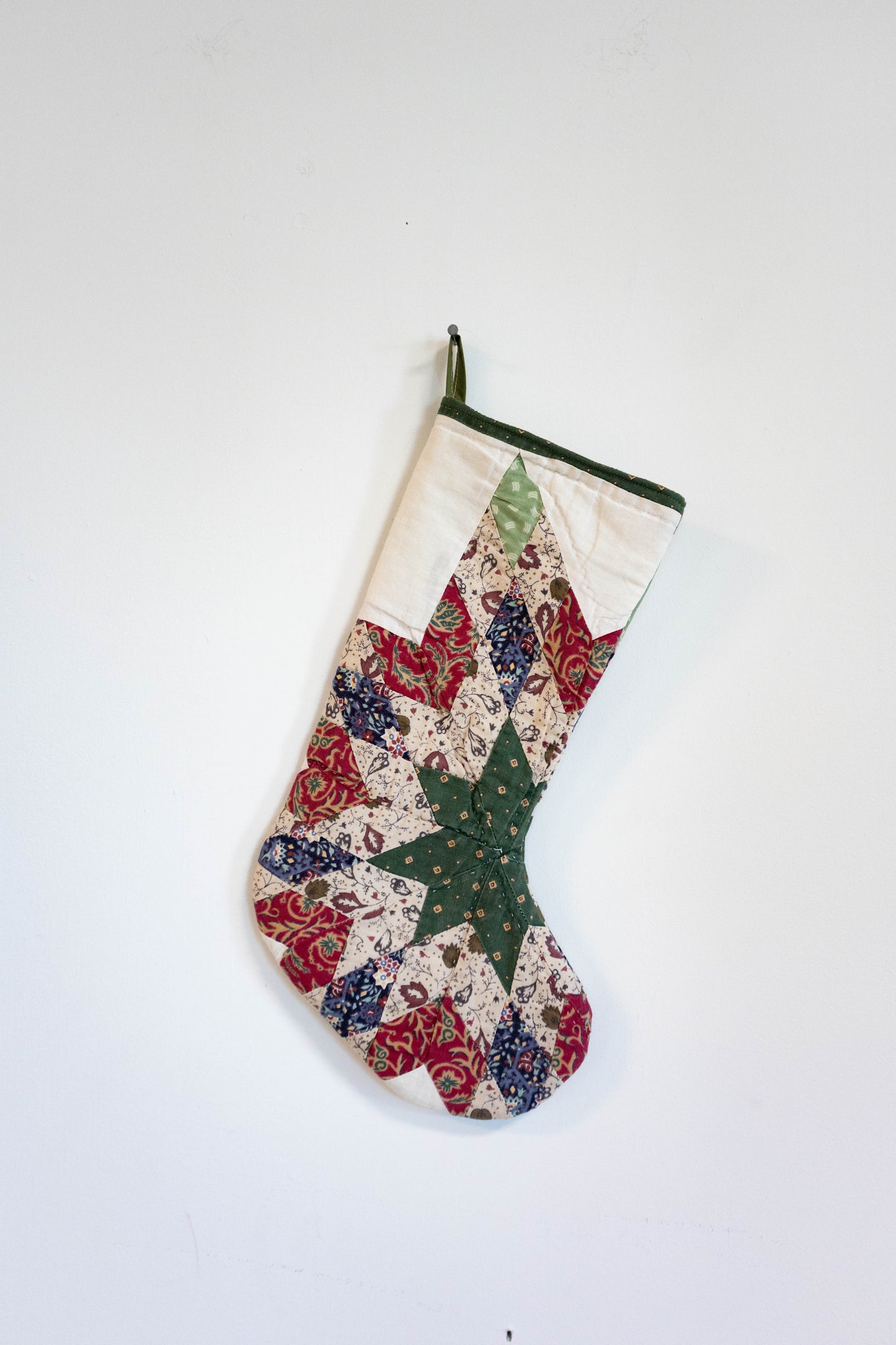 Upcycled Quilt Christmas Star Stocking