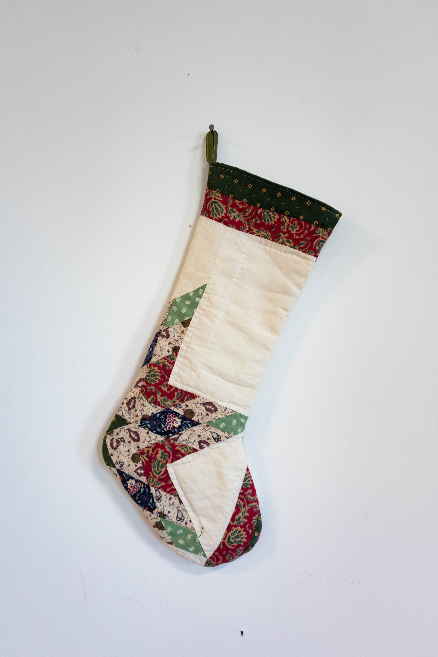 Upcycled Quilt Stocking - Star Pattern