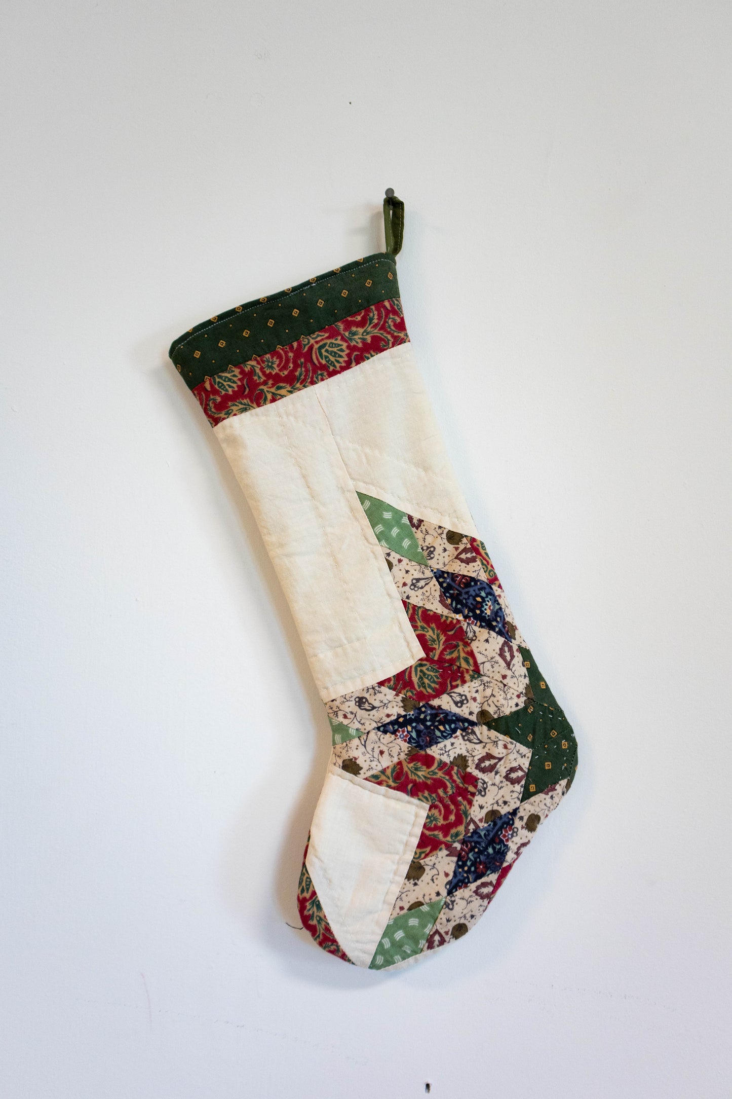 Upcycled Quilt Stocking - Star Pattern