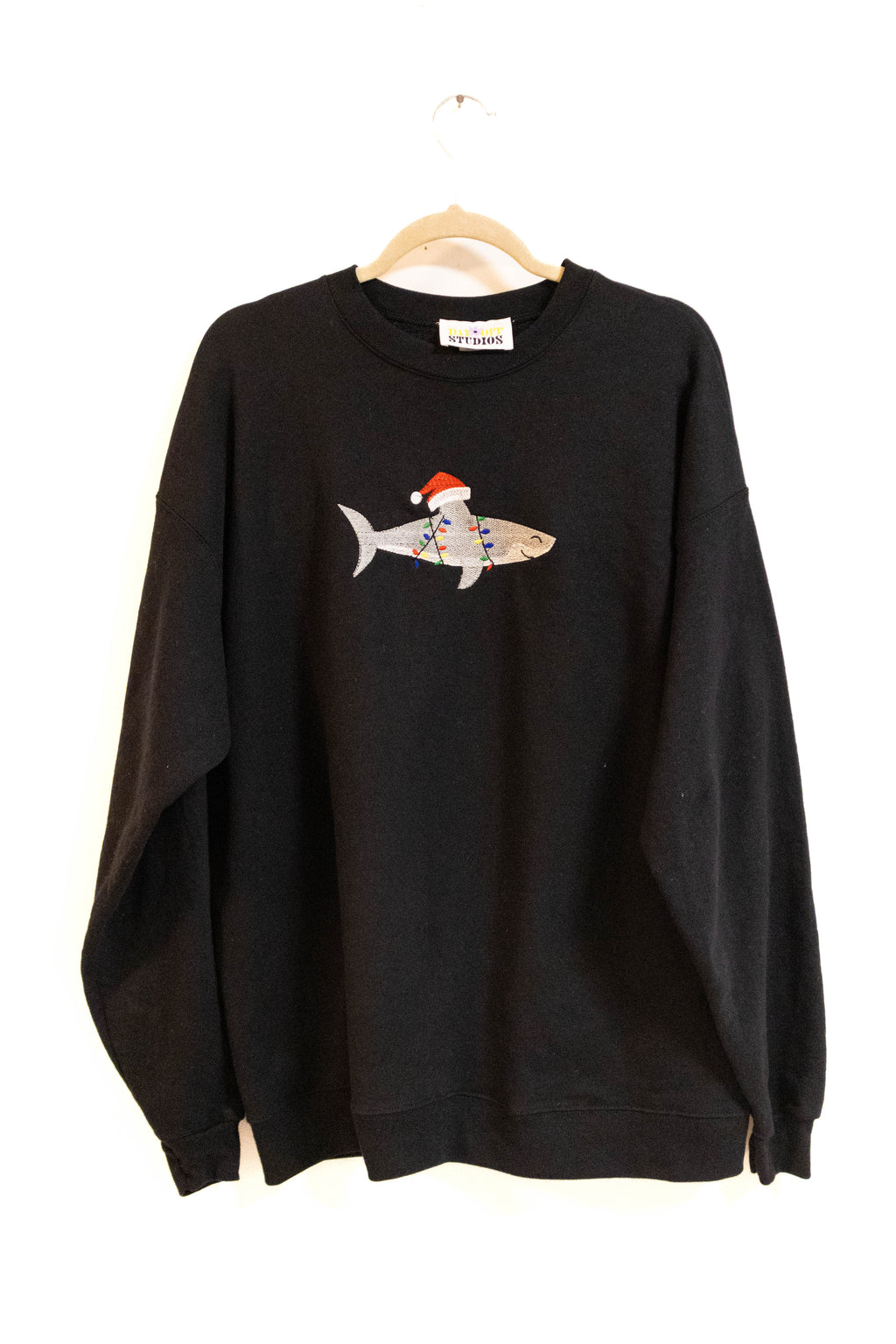 Holiday Shark Embroidered Crewneck - XL