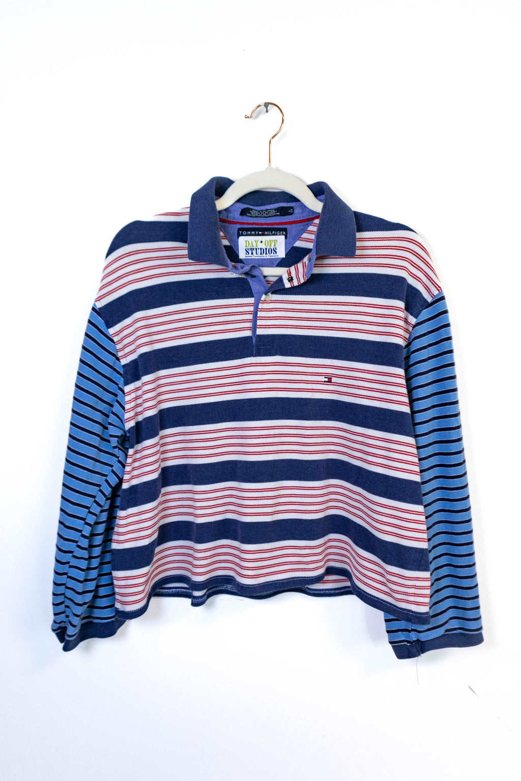 Upcycled Tommy Hilfiger Colorblock Polo - M/L