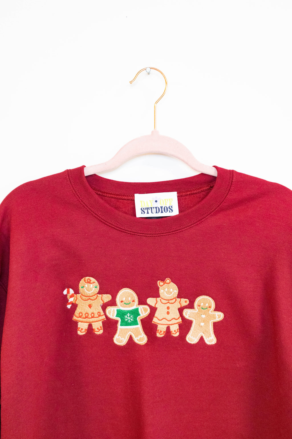 Gingerbread Embroidered Crewneck - Medium