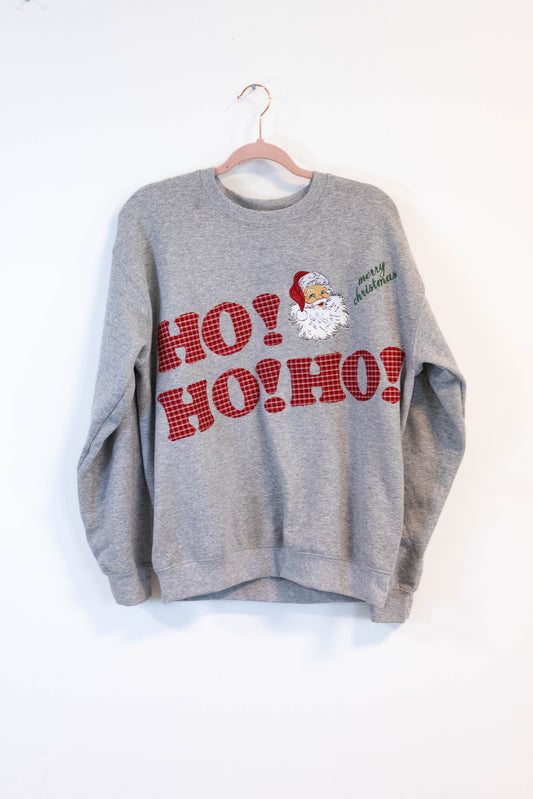 “HO! HO! HO!” Christmas Sweatshirt - Medium