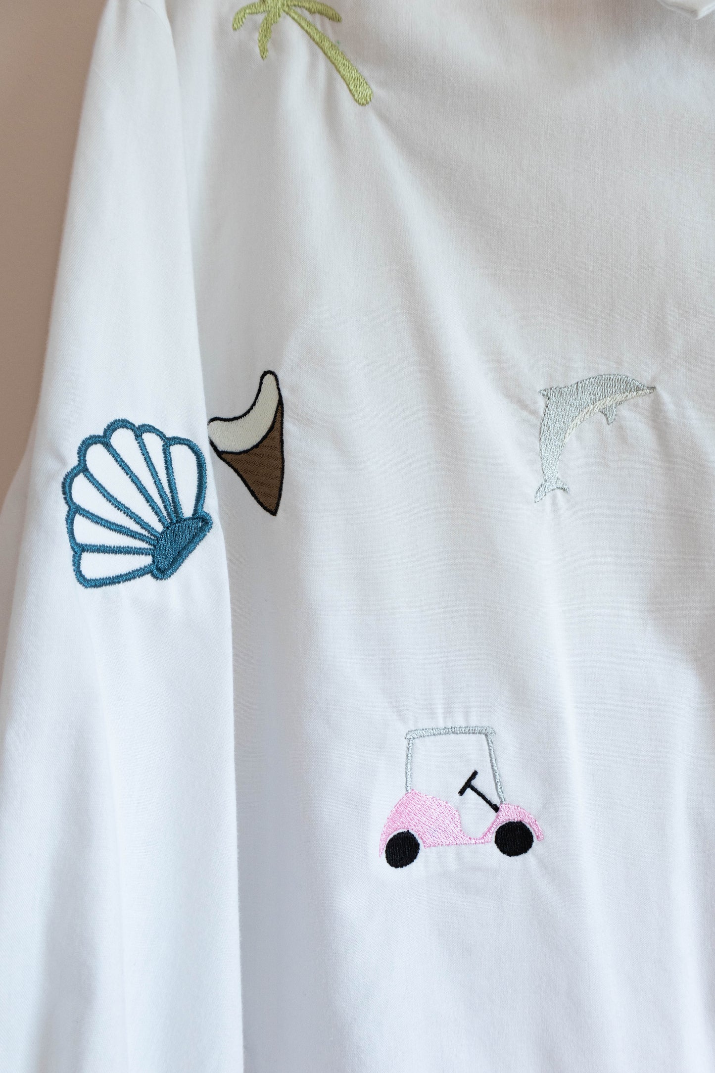 Charleston Things Embroidered Button Down