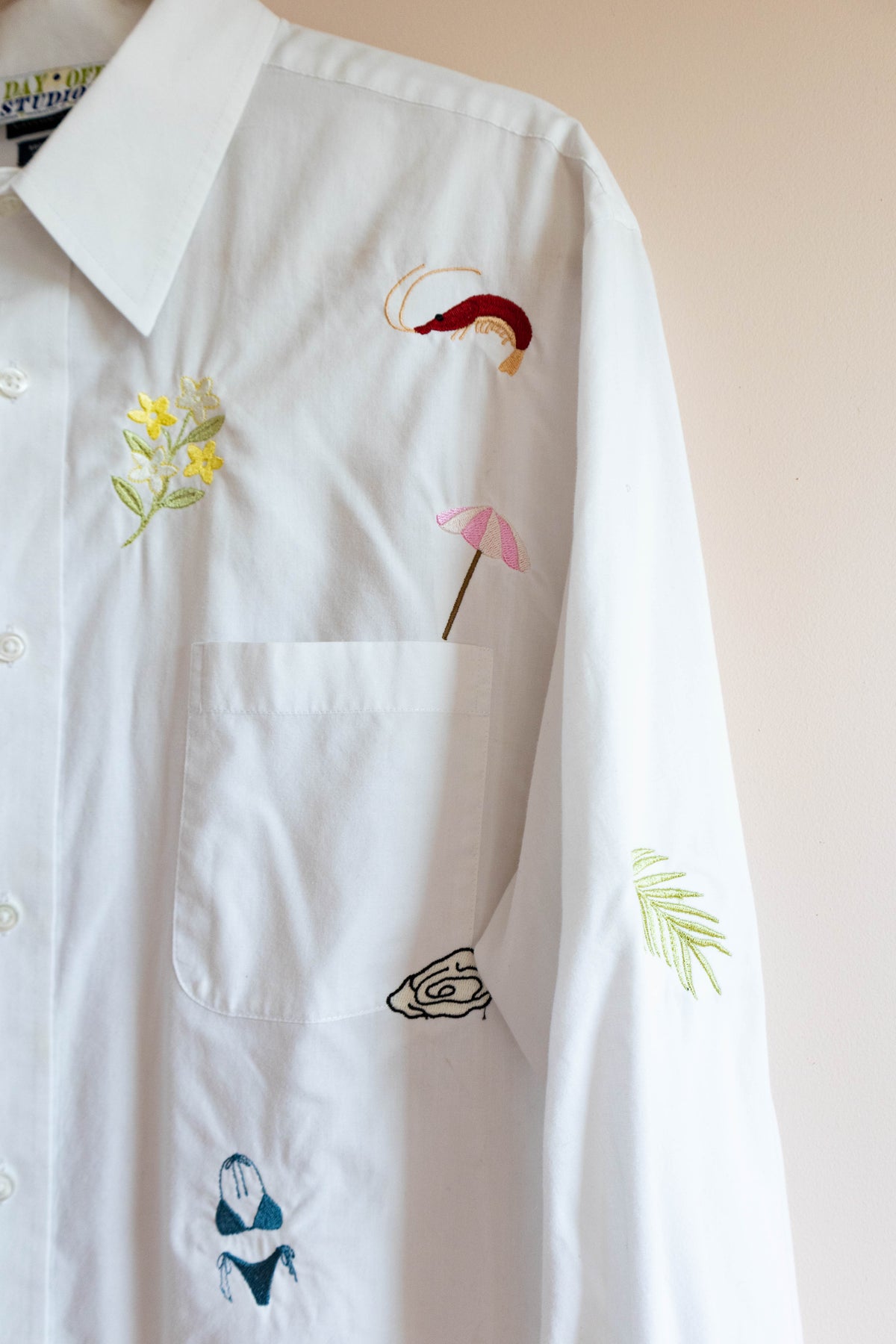 Charleston Things Embroidered Button Down