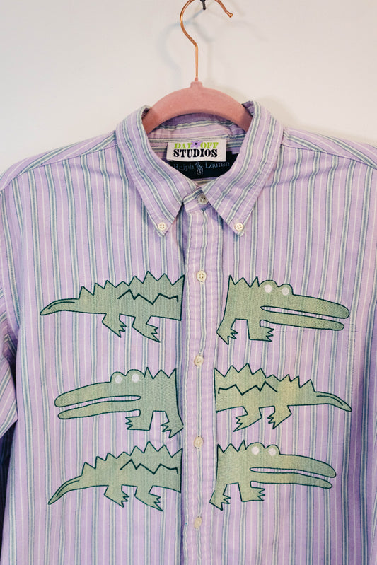 The Gator Gang Button-Down - Upcycled Ralph Lauren Oxford