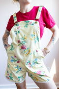 Vintage Handmade Floral Overall Shorts