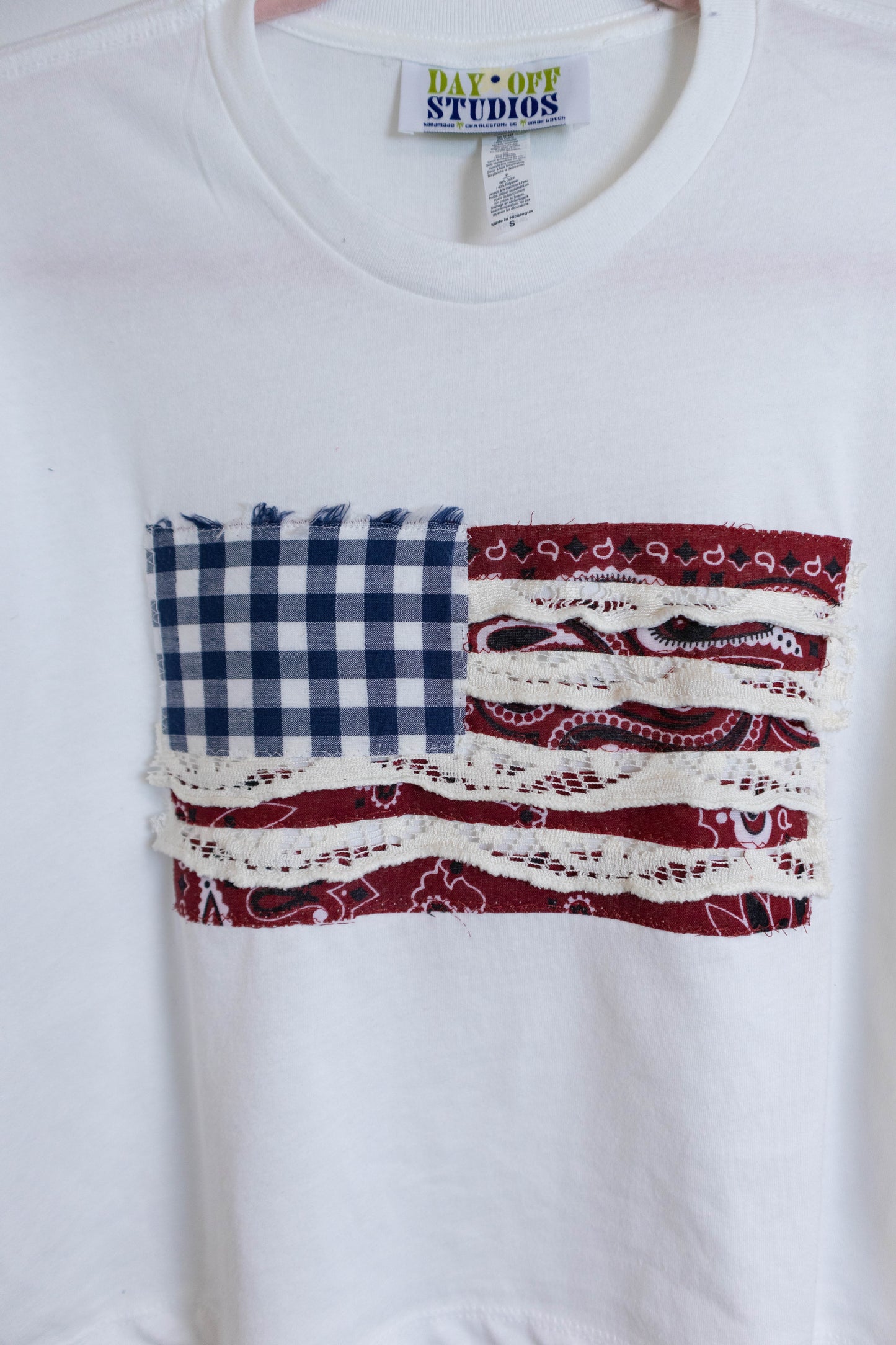 Americana Lace Flag Tee - Small