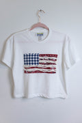 Americana Lace Flag Tee - Small