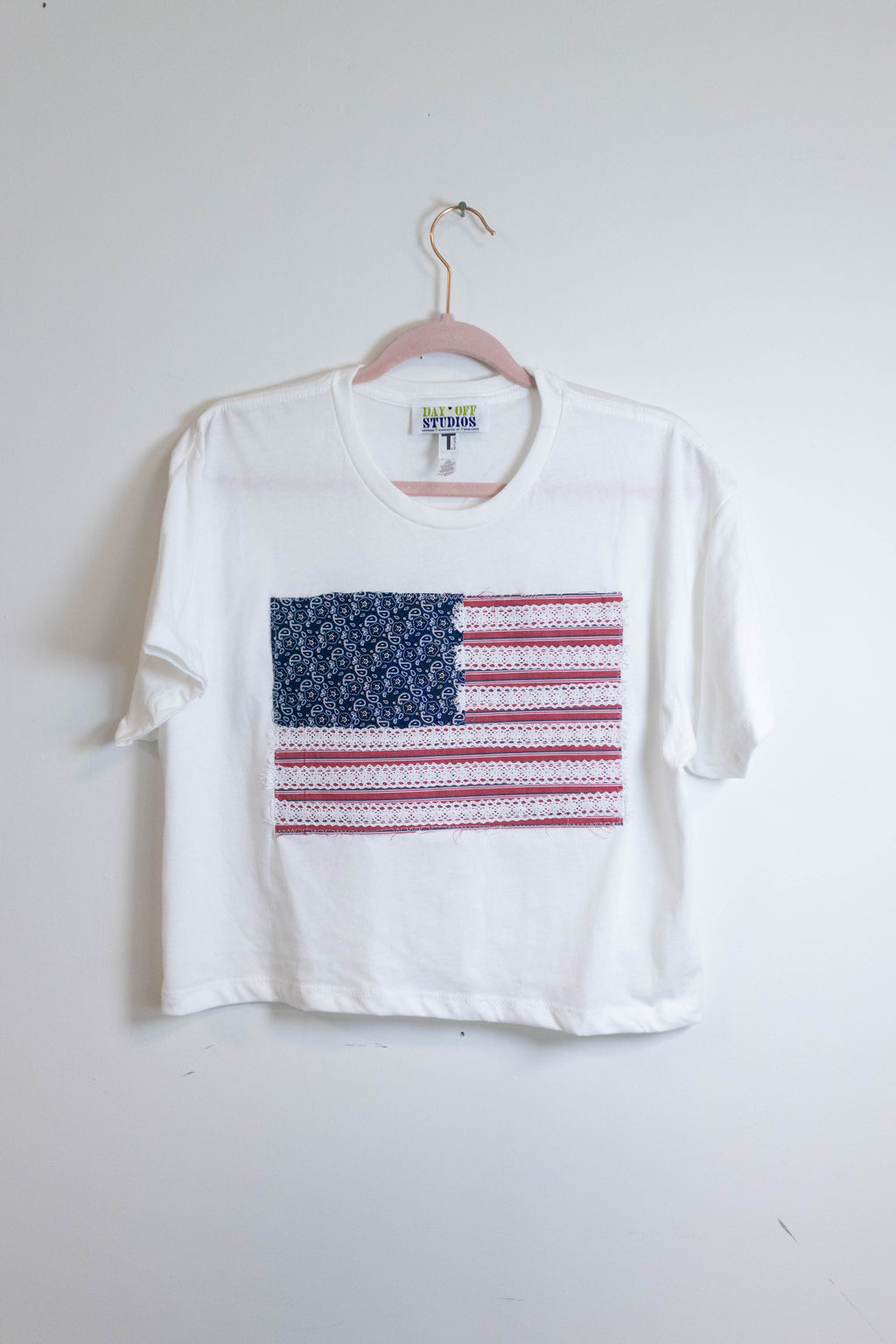 Lace Americana Flag Tee - Large