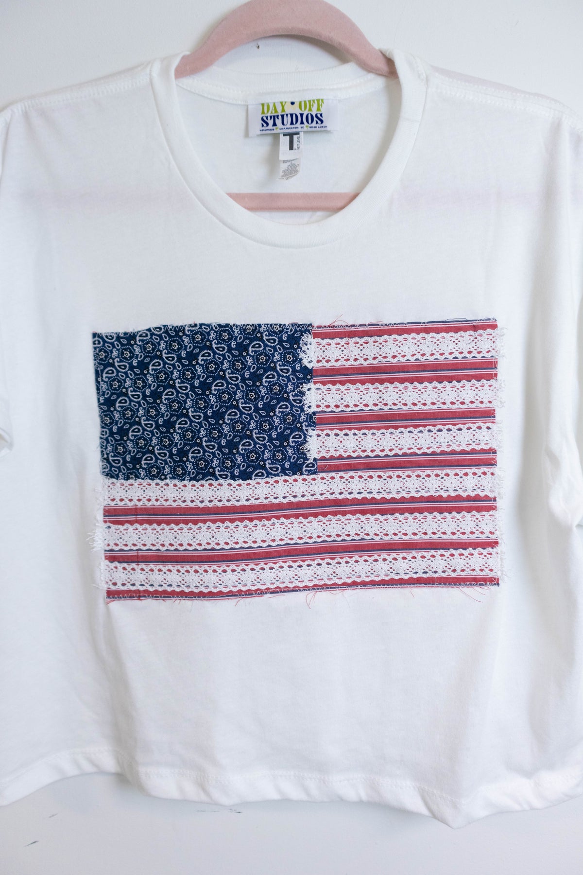 Lace Americana Flag Tee - Large