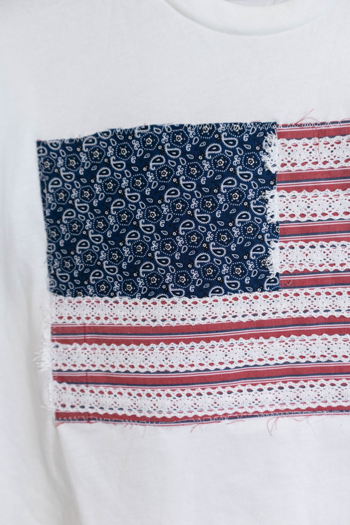 Lace Americana Flag Tee - Large