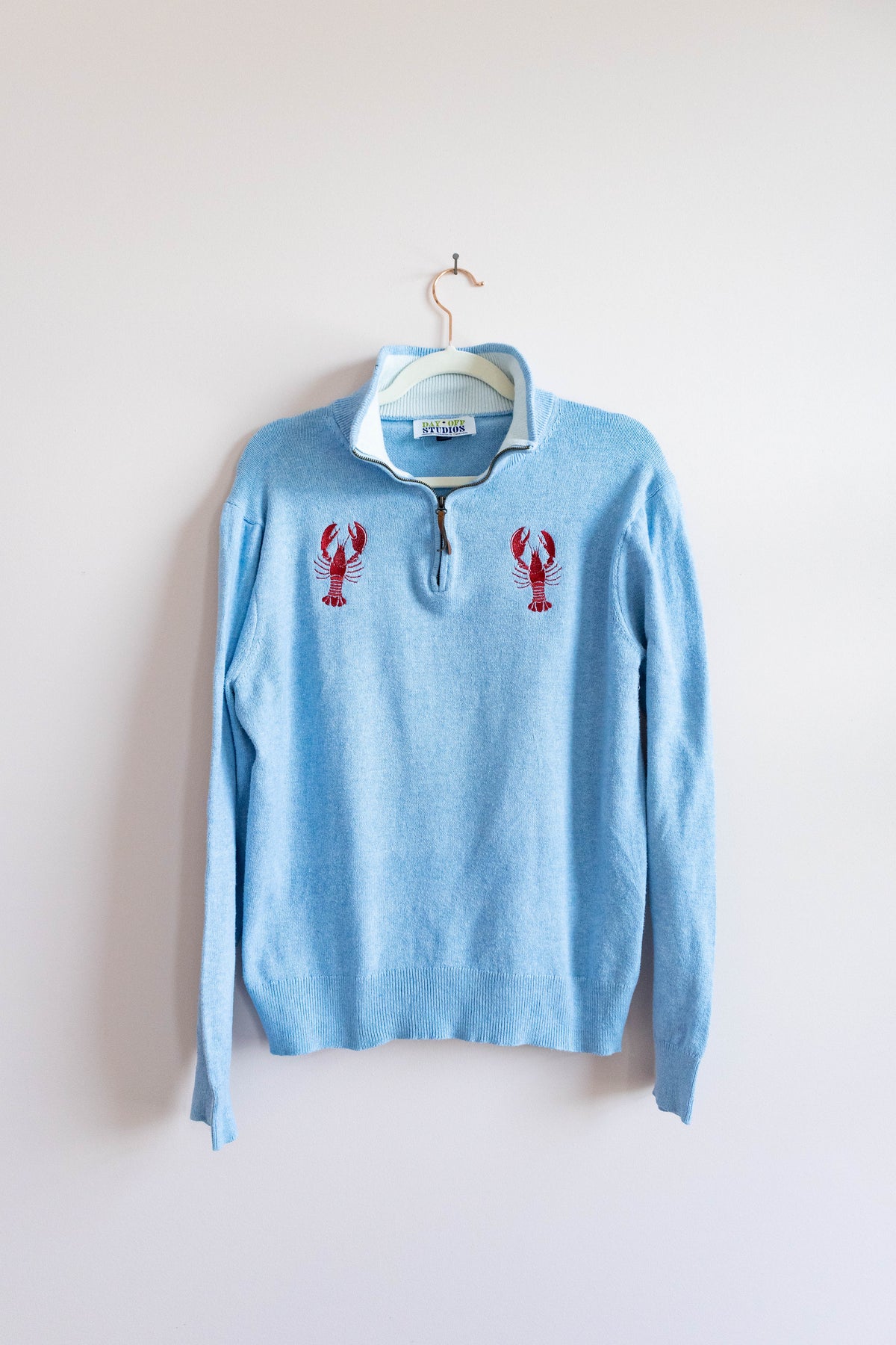Coastal Lobster Quarter-Zip Sweater