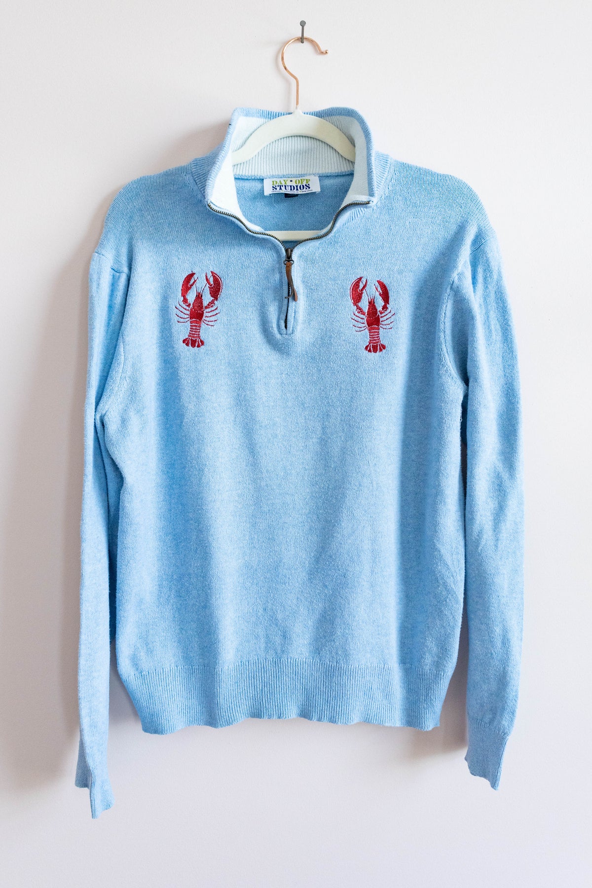 Coastal Lobster Quarter-Zip Sweater